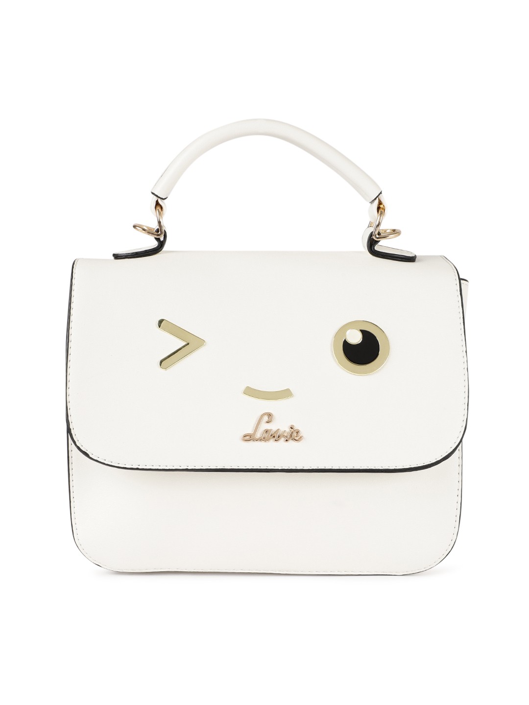 

Lavie White Solid Satchel