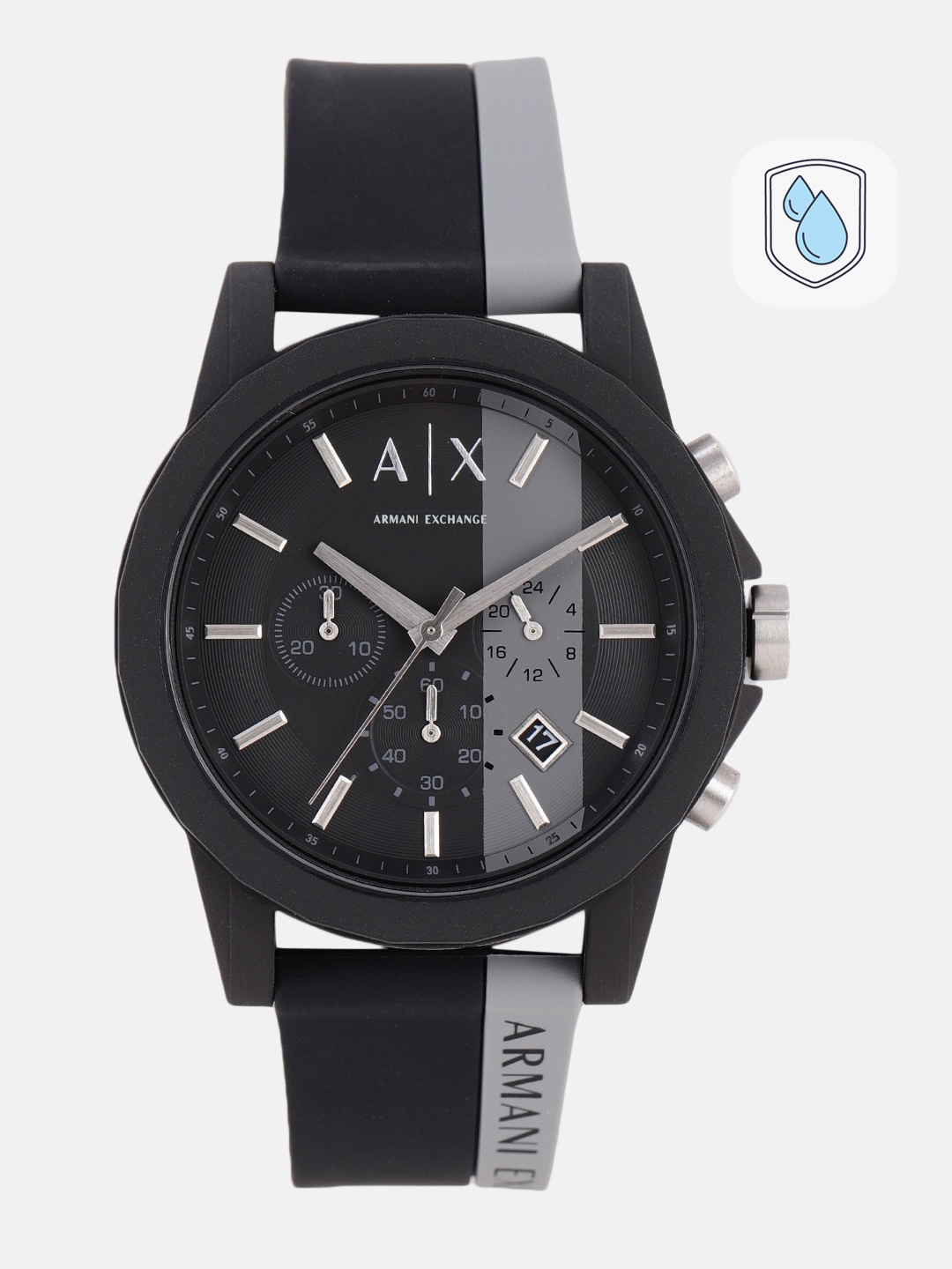 

Armani Exchange Men Black Analogue Watch