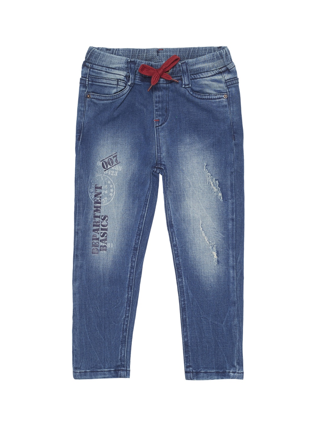 

TALES & STORIES Boys Blue Regular Fit Faded Regular Trousers