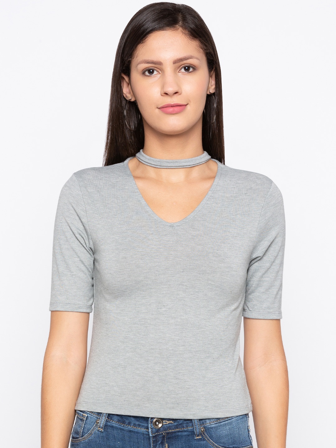 

Globus Women Grey Solid Top