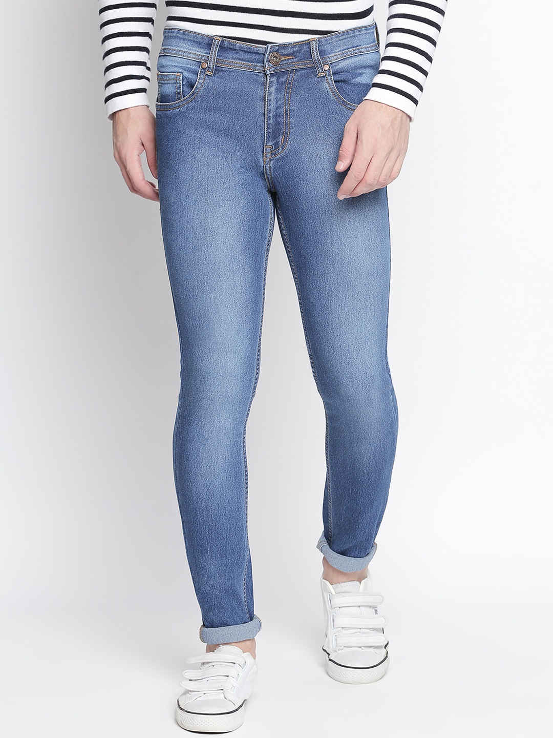 

High Star Men Blue Slim Fit Mid-Rise Clean Look Stretchable Jeans