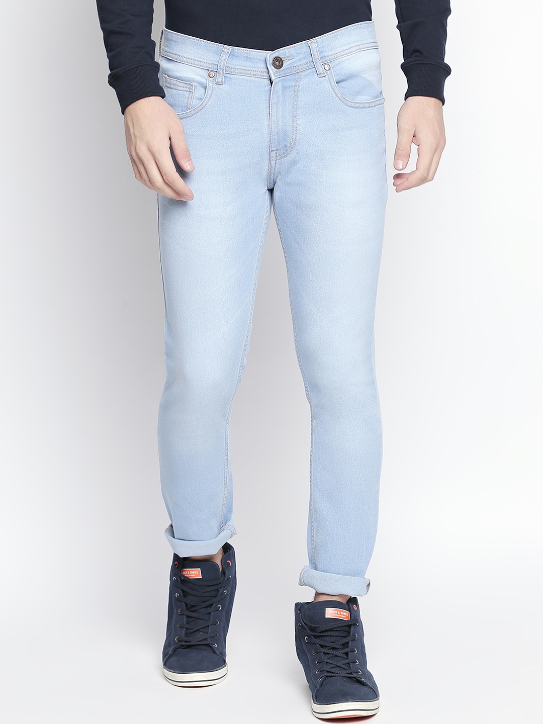

High Star Men Blue Slim Fit Mid-Rise Clean Look Stretchable Jeans