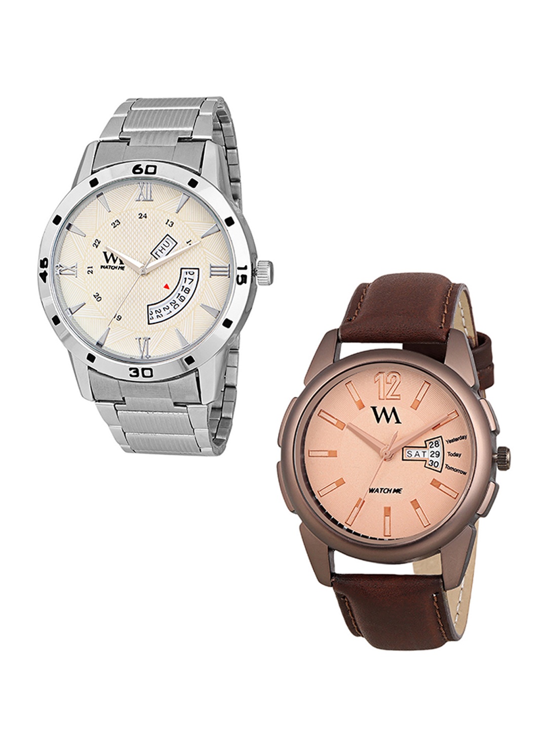 

WM Men Set Of 2 Analogue Watches DDWM-040-37etekjo, Peach