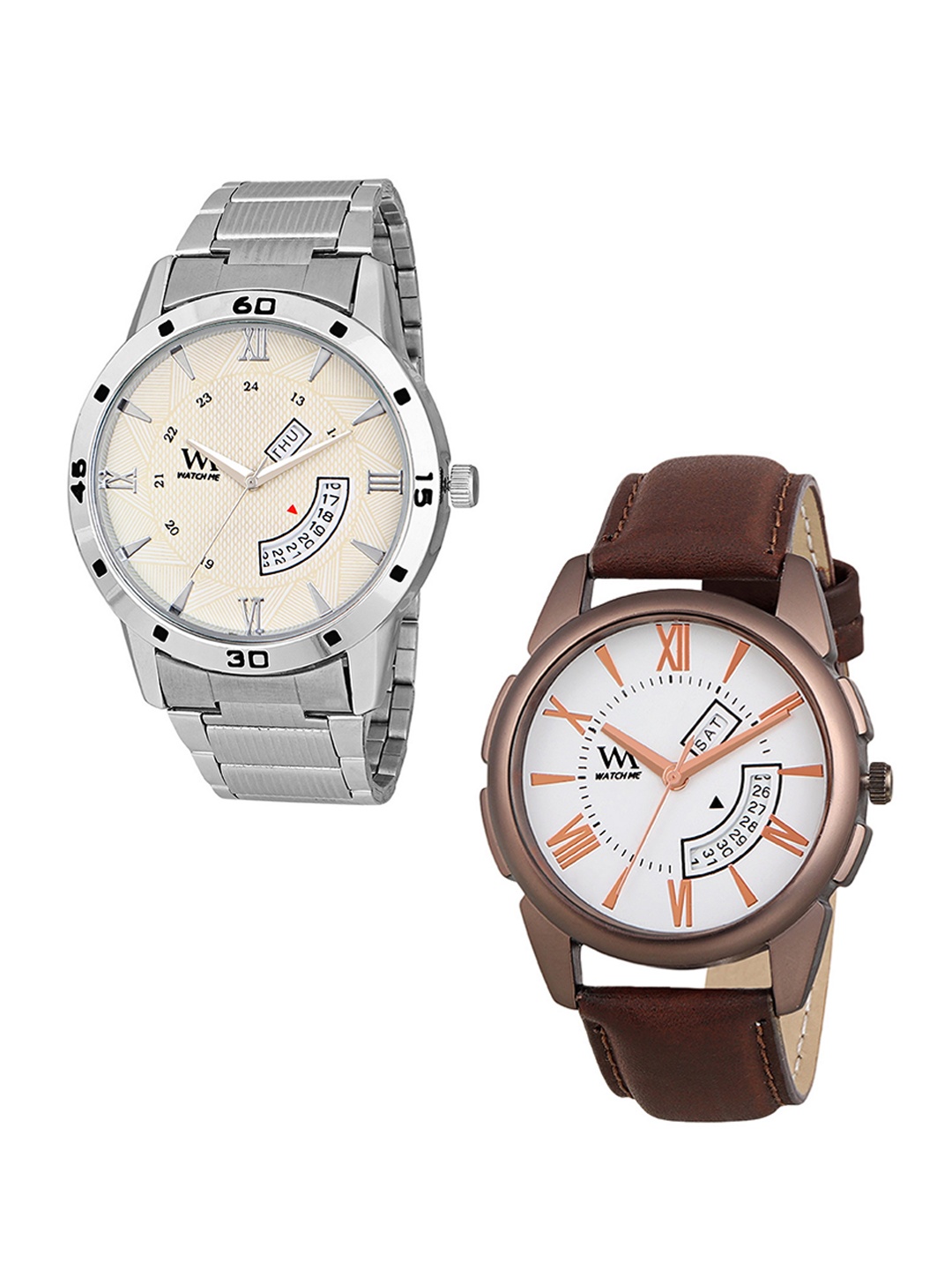 

WM Men Set of 2 Analogue Watches DDWM-040-38kjo, White