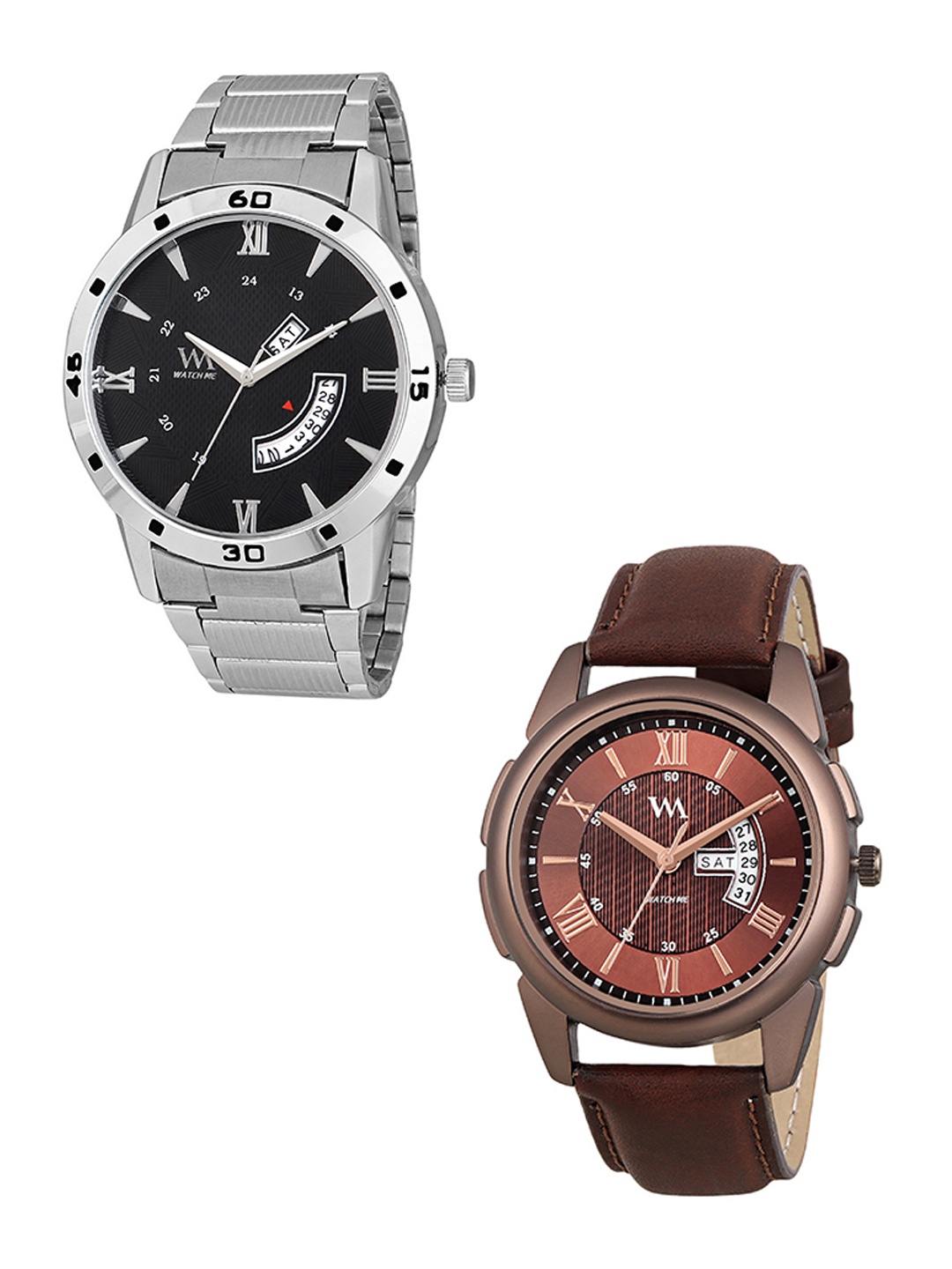 

WM Men Set Of 2 Analogue Watches DDWM-042-35kjo, Brown