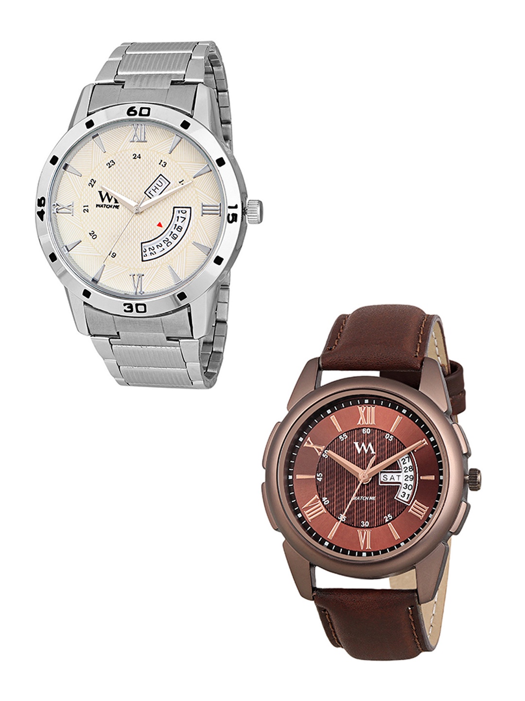 

WM Men Set Of 2 Analogue Watches DDWM-040-35etekjo, Brown