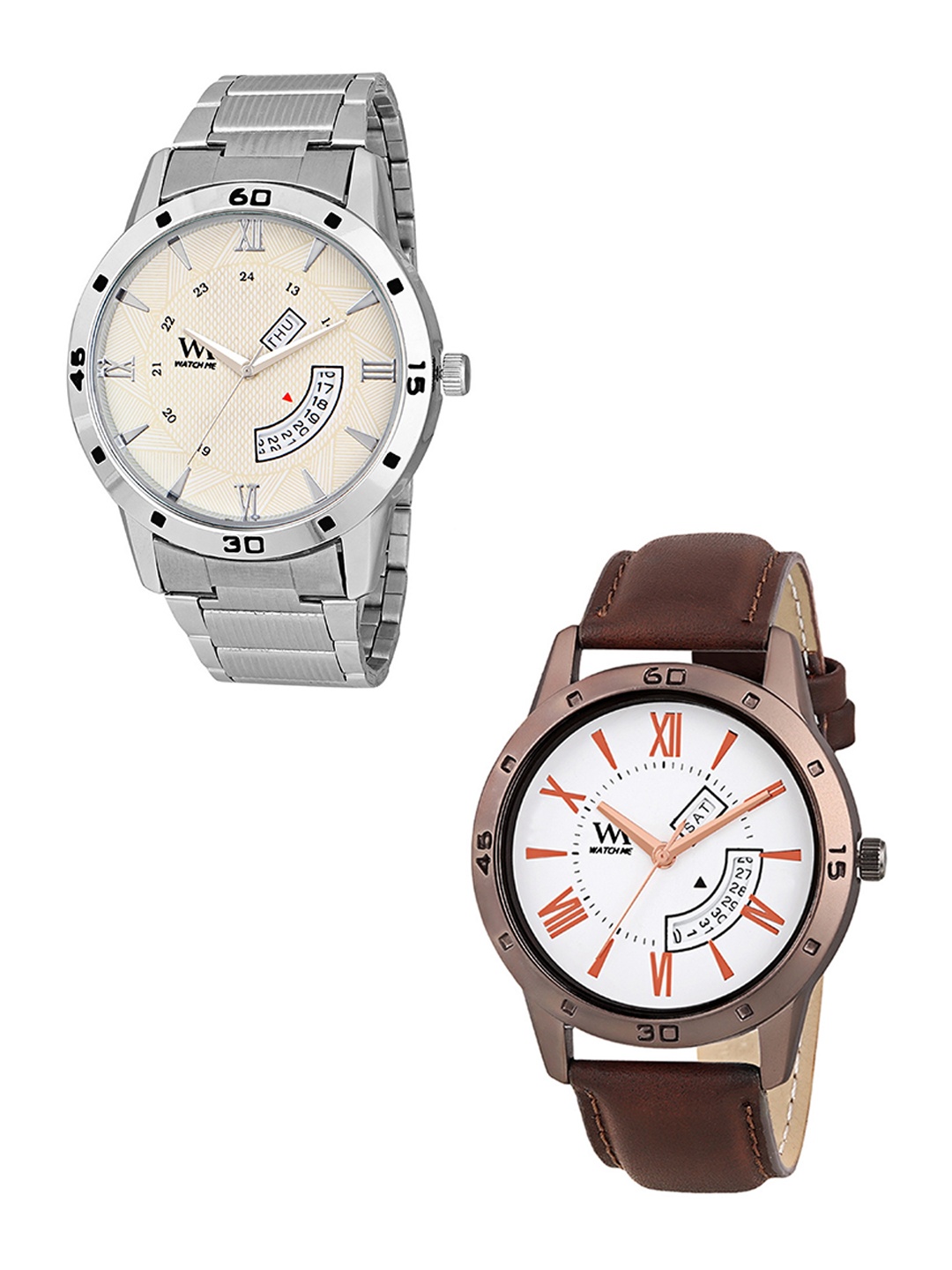 

WM Men Set Of 2 Analogue Watches DDWM-040-33kjo, Beige