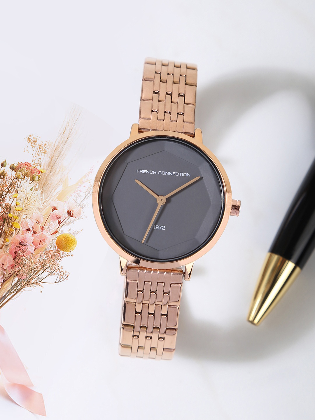 

French Connection Women Charcoal Grey Analogue Watch FC1317RGM