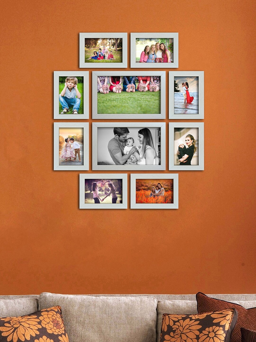 

Random Set of 10 Cream-Colored Individual Photo Frames