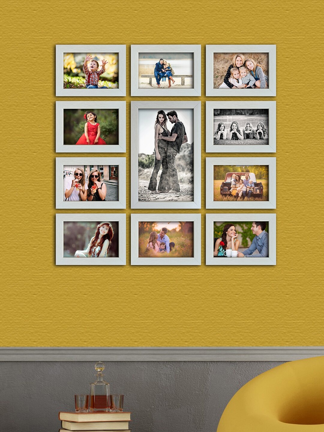

Random Set of 11 Cream-Colored Individual Photo Frames