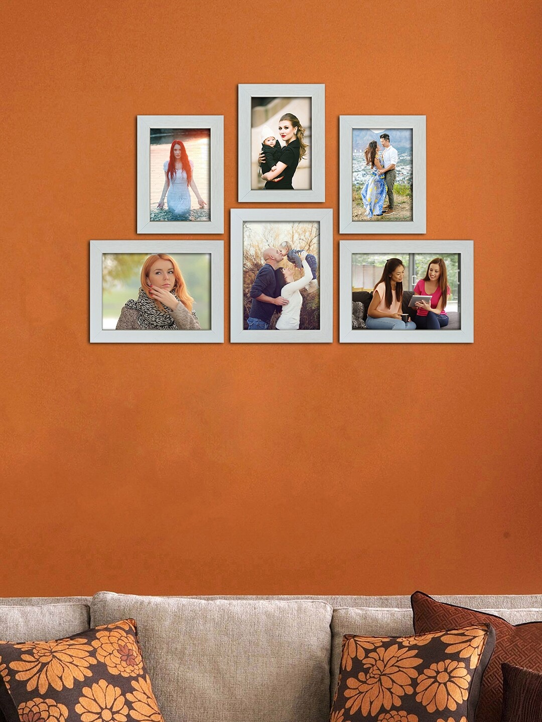 

Random Set of 6 Cream-Colored Individual Photo Frames