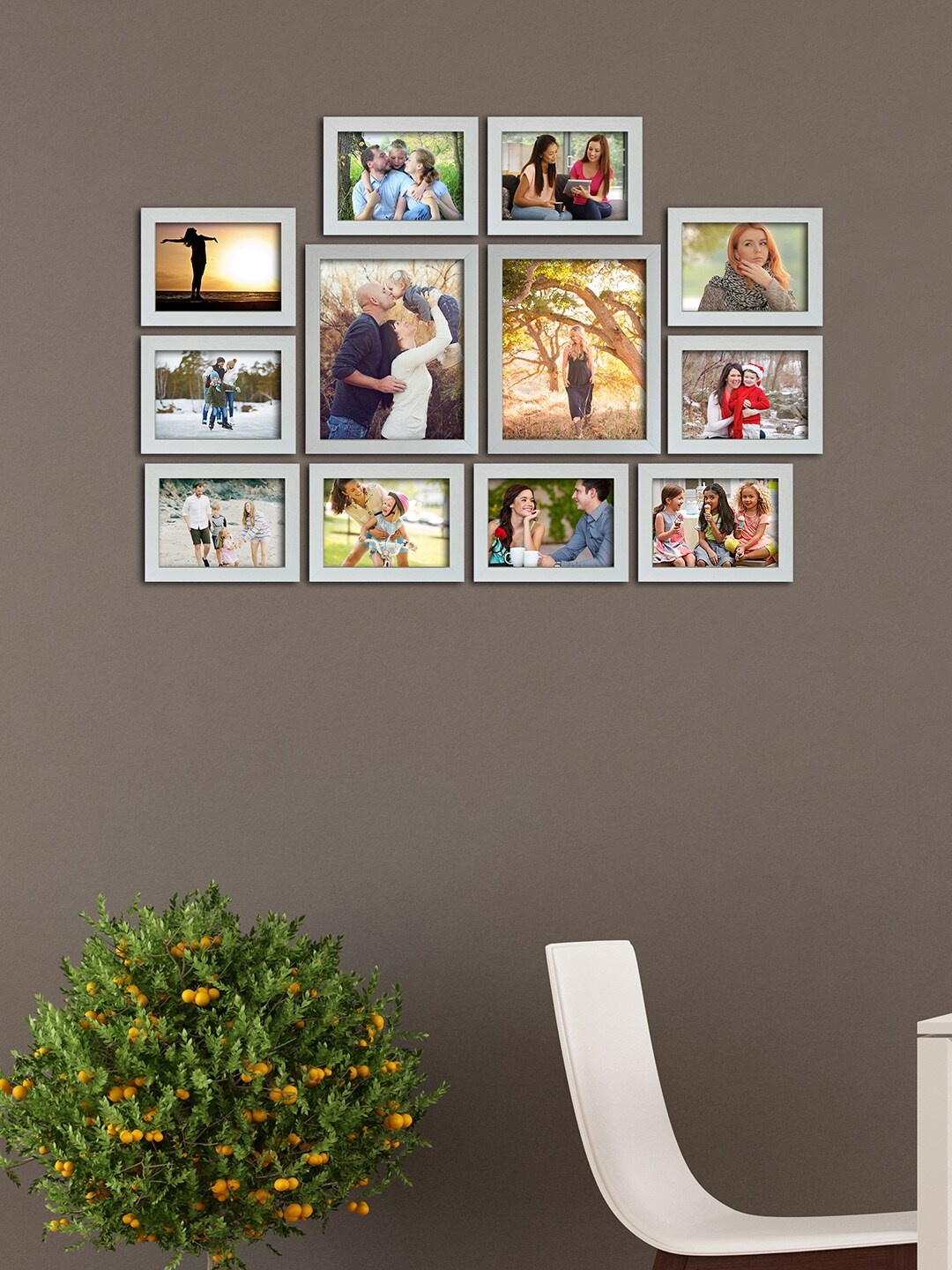 

Random Set of 12 Cream-Colored Individual Photo Frames