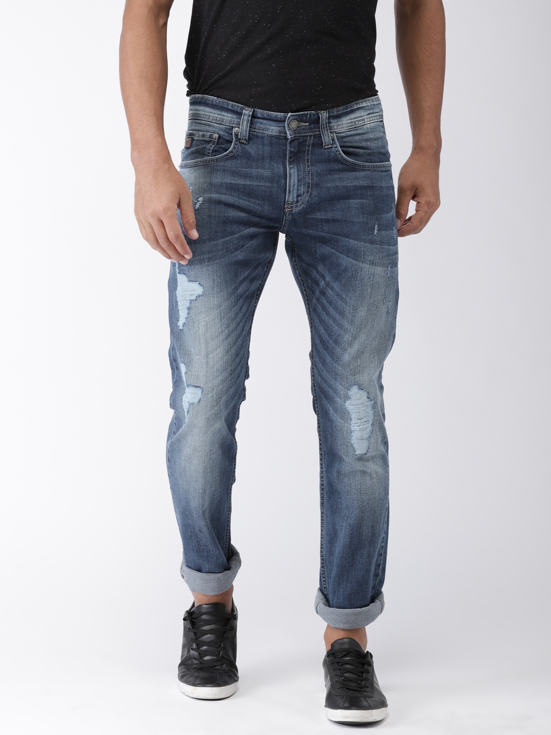 

Celio Men Blue Slim Fit Mid-Rise Mildly Distressed Stretchable Jeans