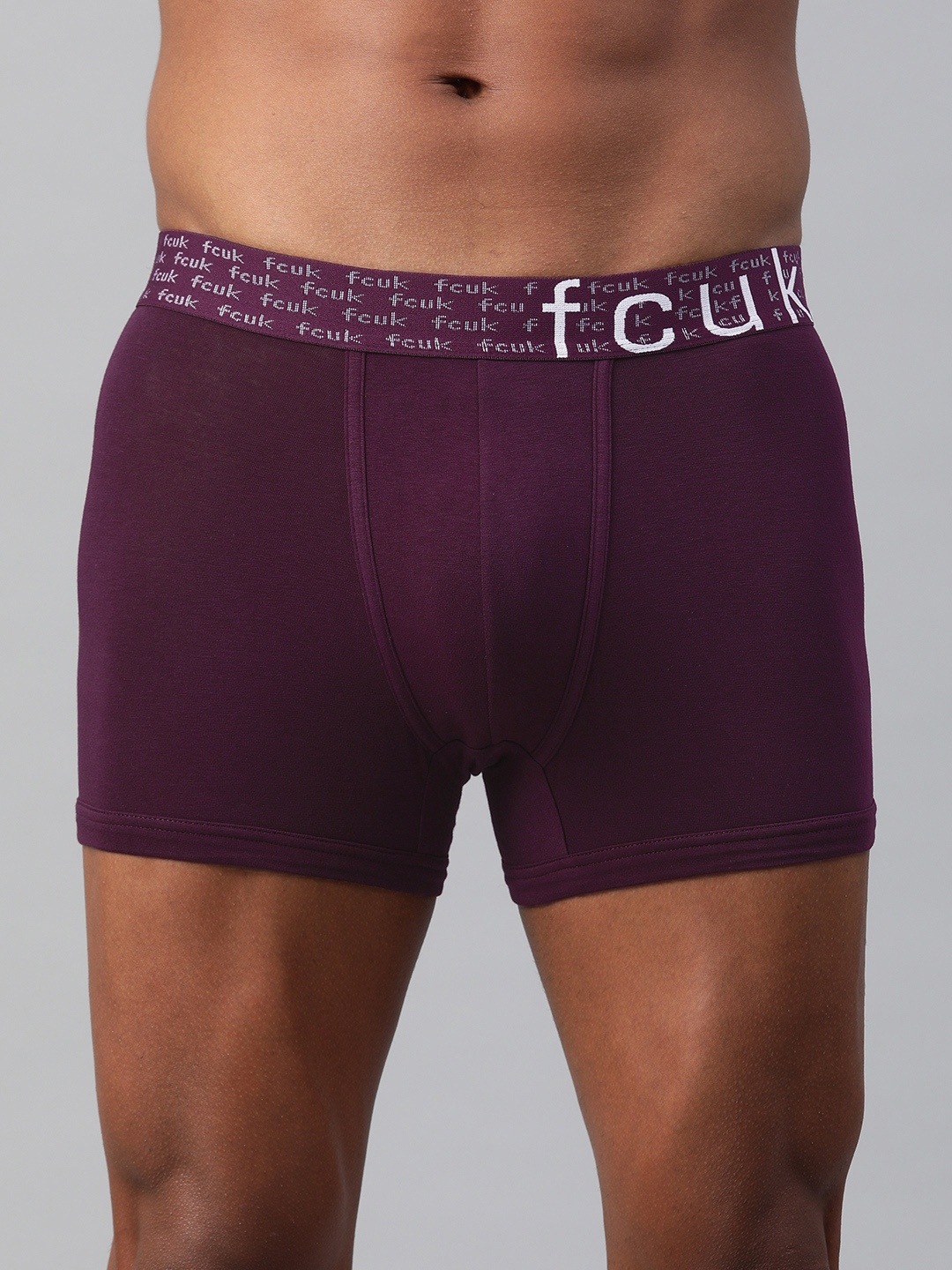 

FCUK Men Burgundy Solid INFINITY Trunks CTR18