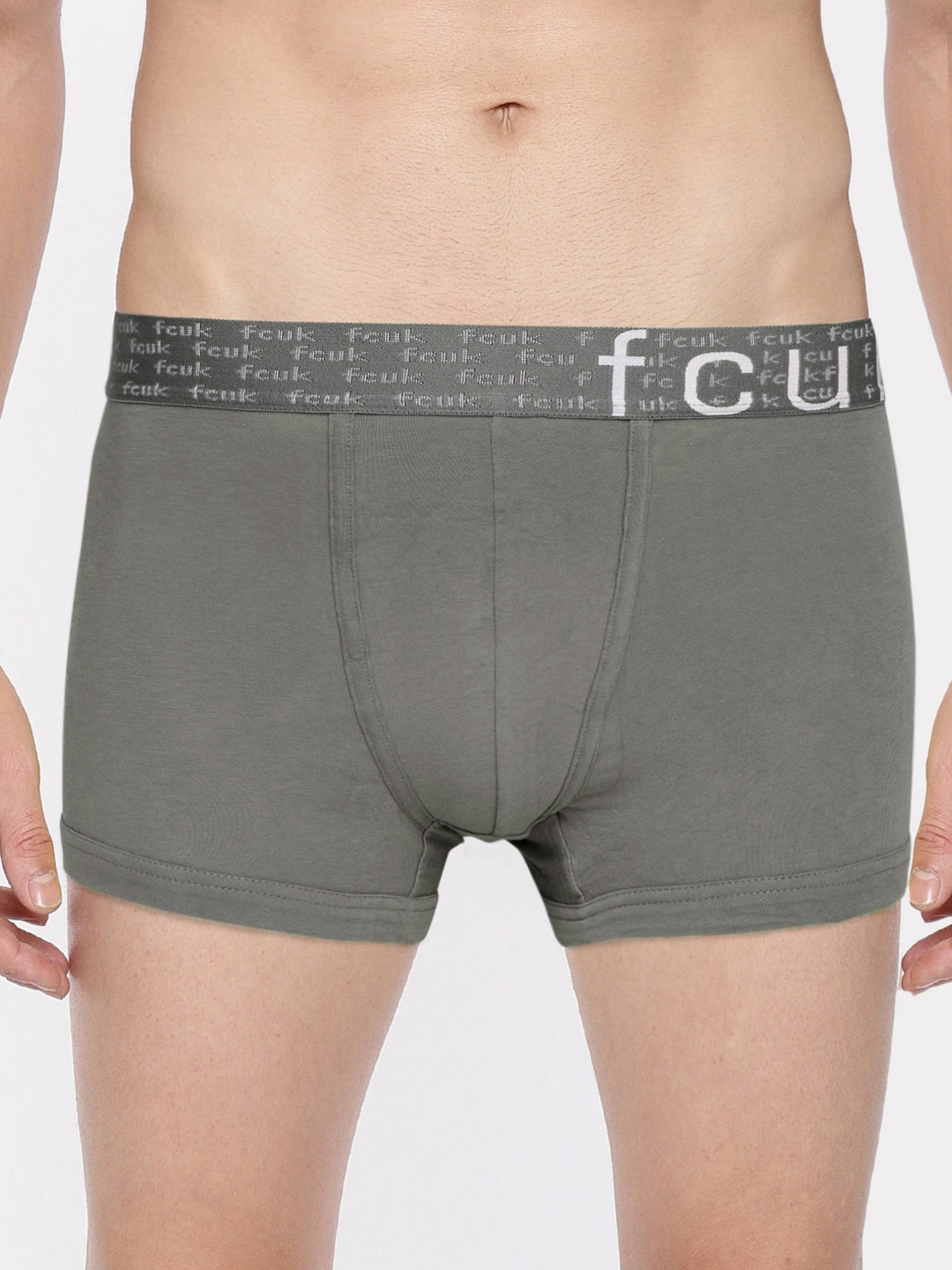 

FCUK Men Grey Solid Trunks CTR18