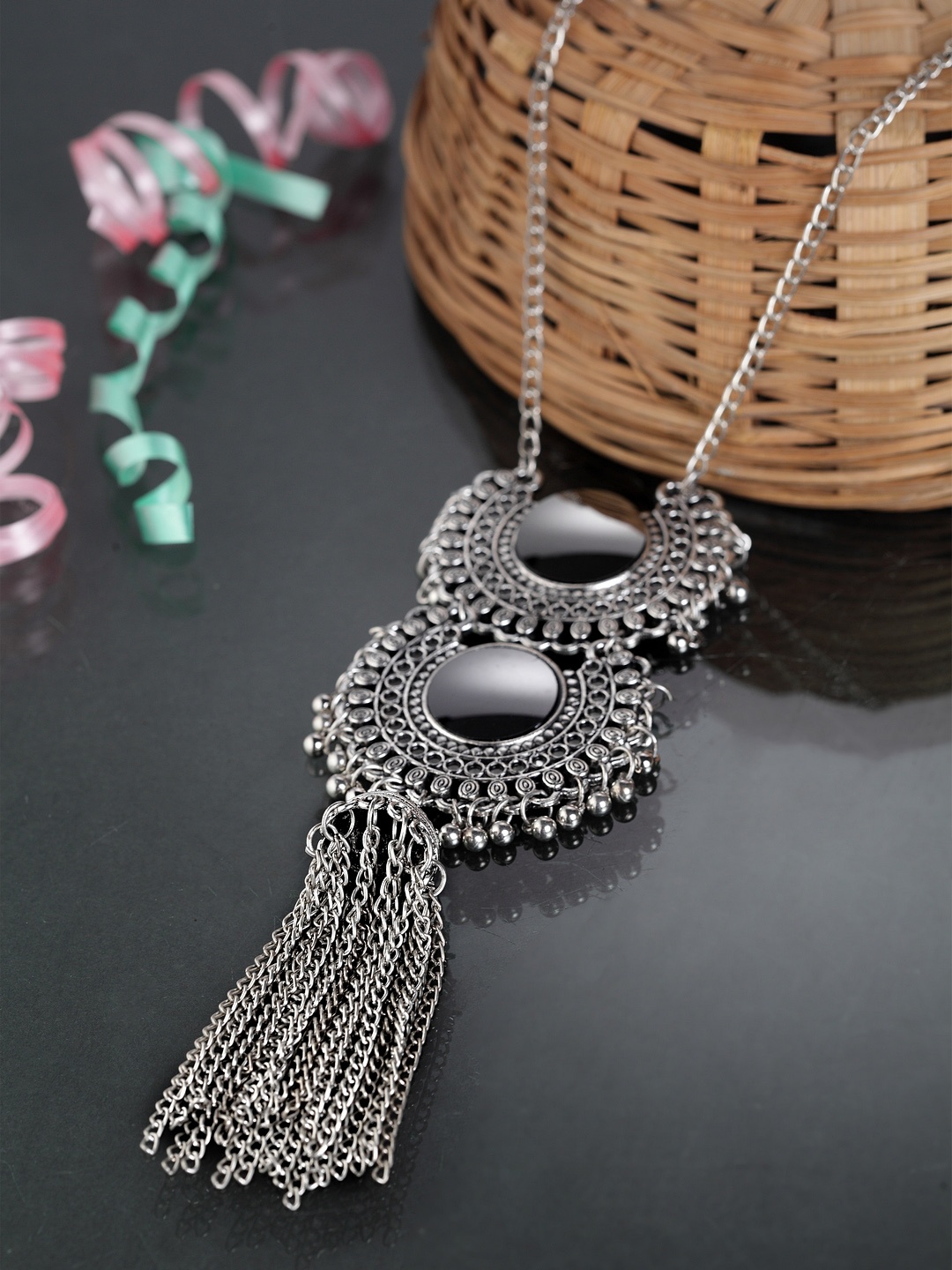 

Moedbuille Silver-Plated Brass Mirror Necklace