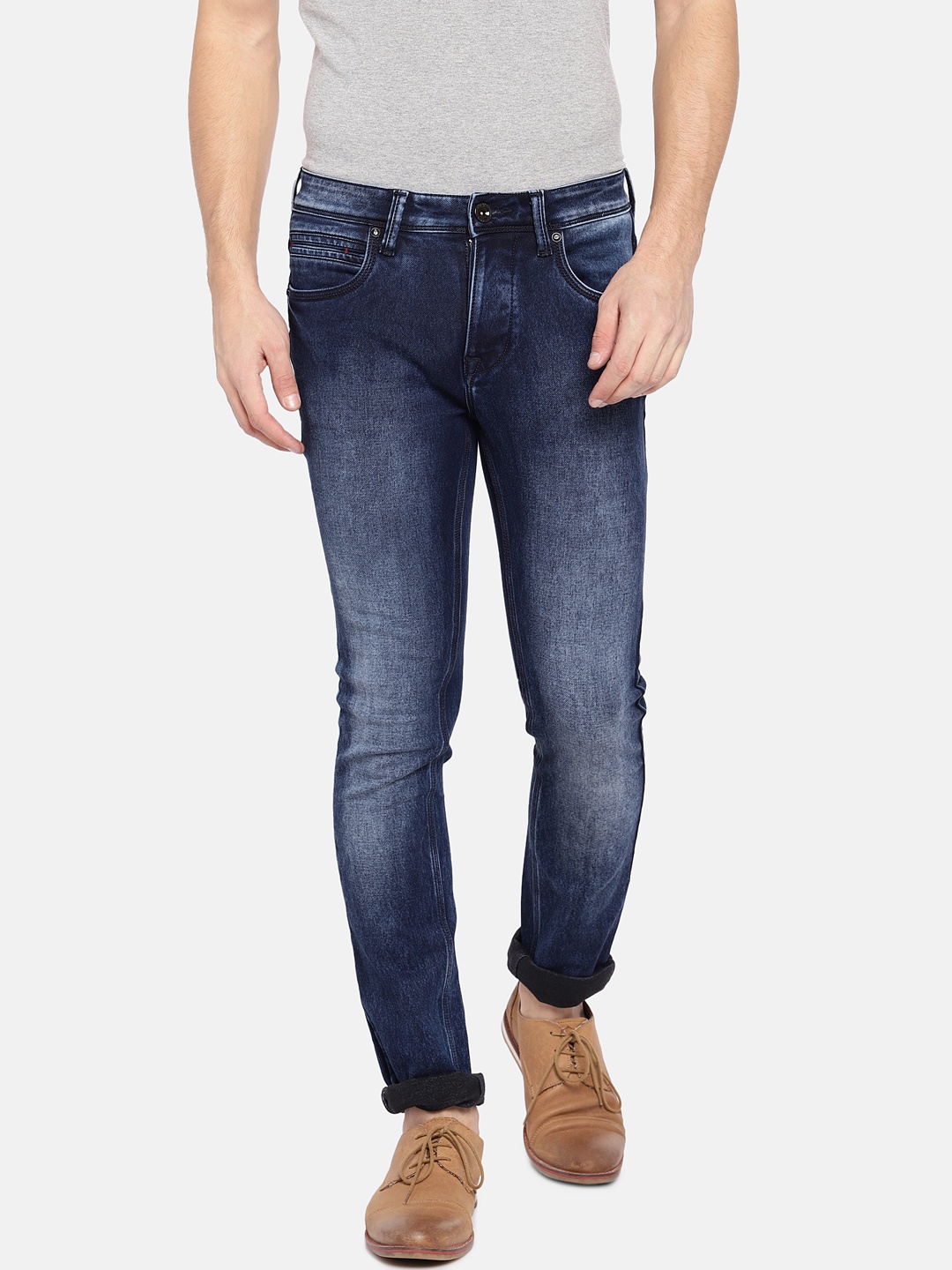 

Lawman pg3 Men Navy Blue Slim Fit Mid-Rise Clean Look Jeans