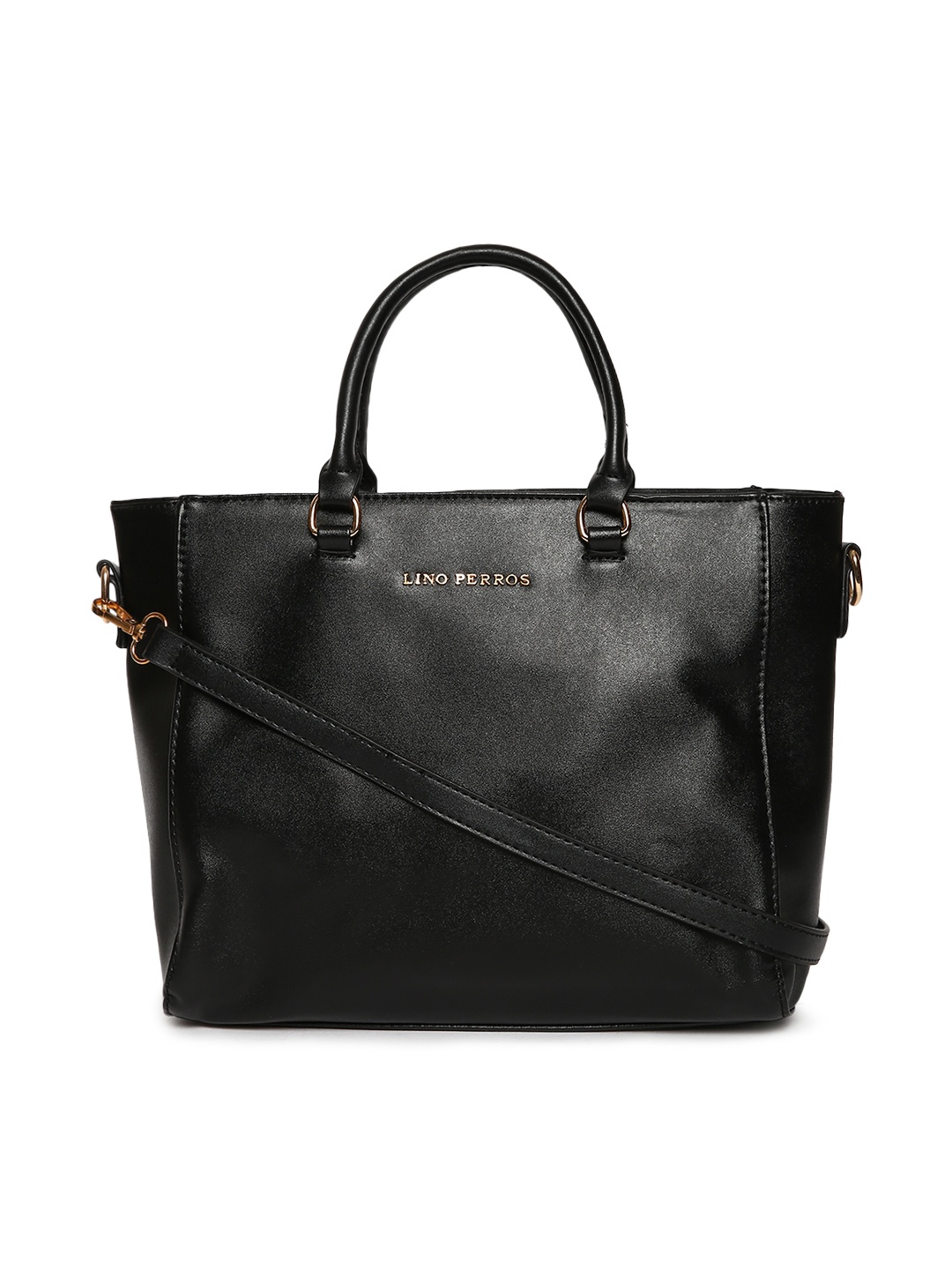 

Lino Perros Black Solid Handheld Bag