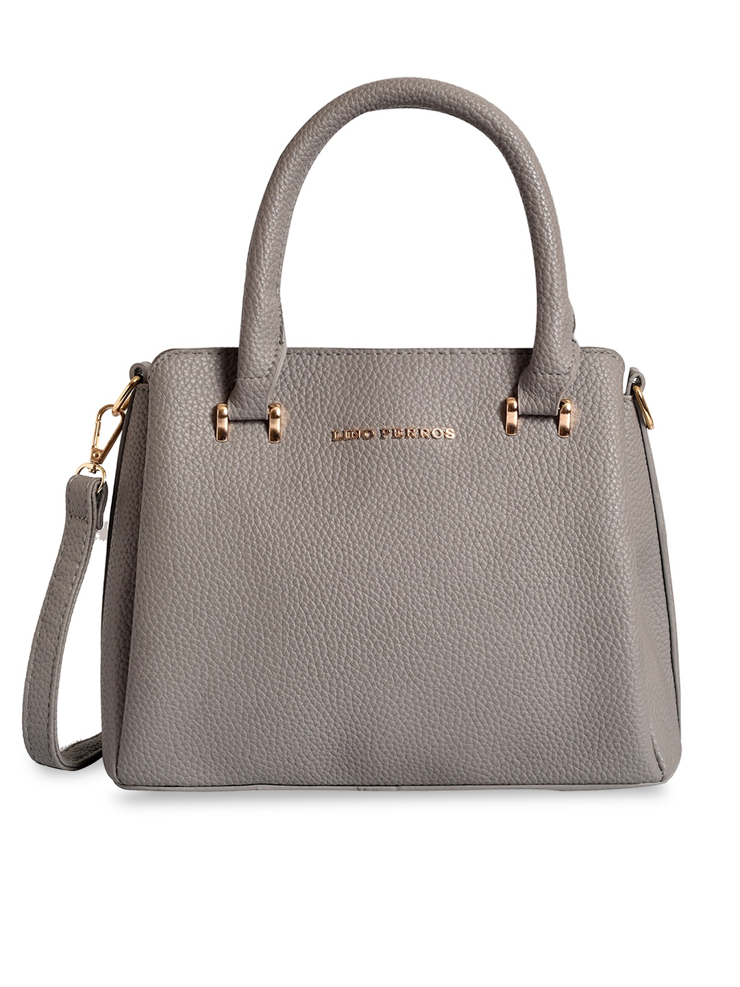 

Lino Perros Grey Solid Handheld Bag