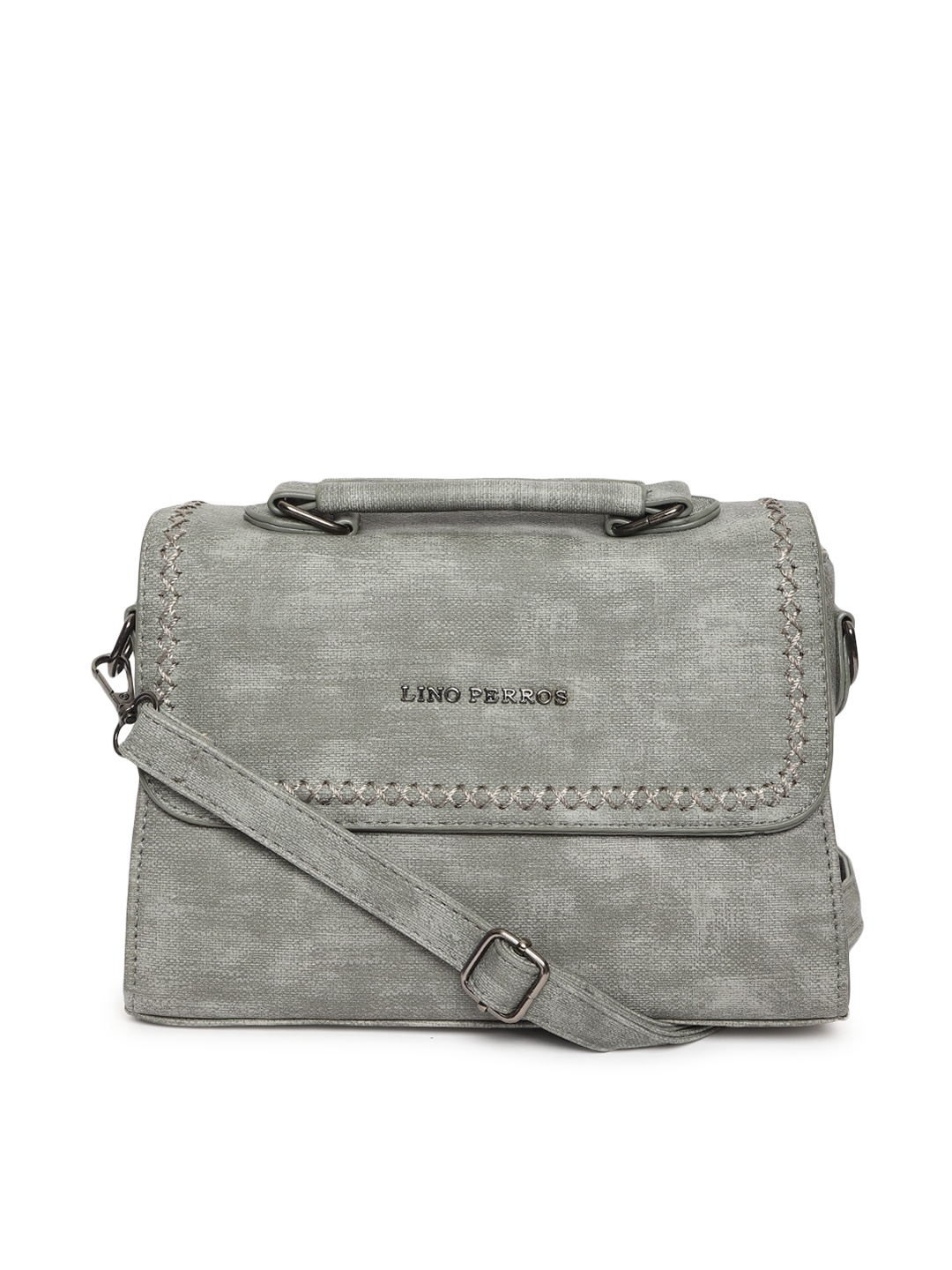 

Lino Perros Grey Solid Satchel Bag