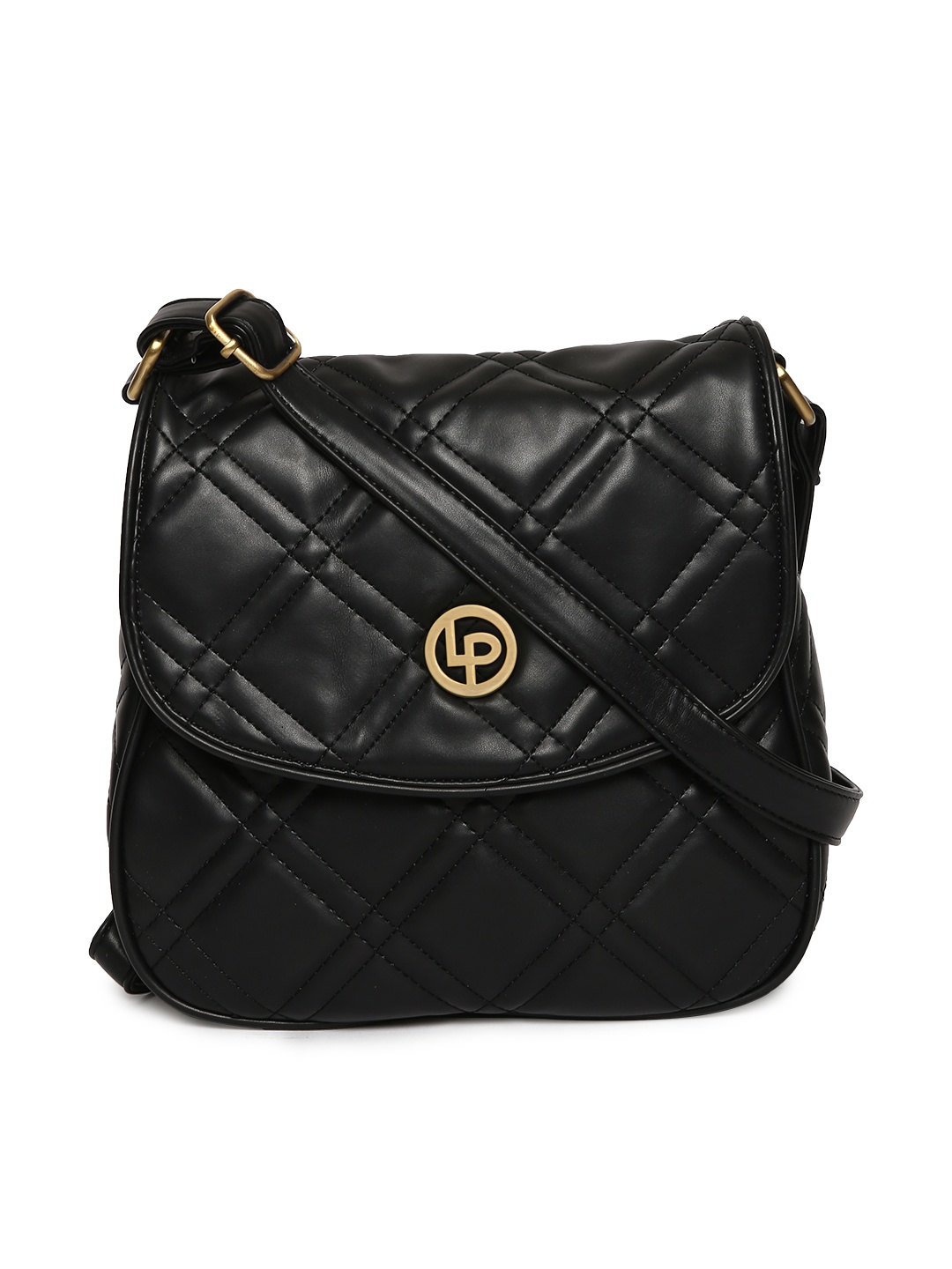 

Lino Perros Black Quilted Sling Bag