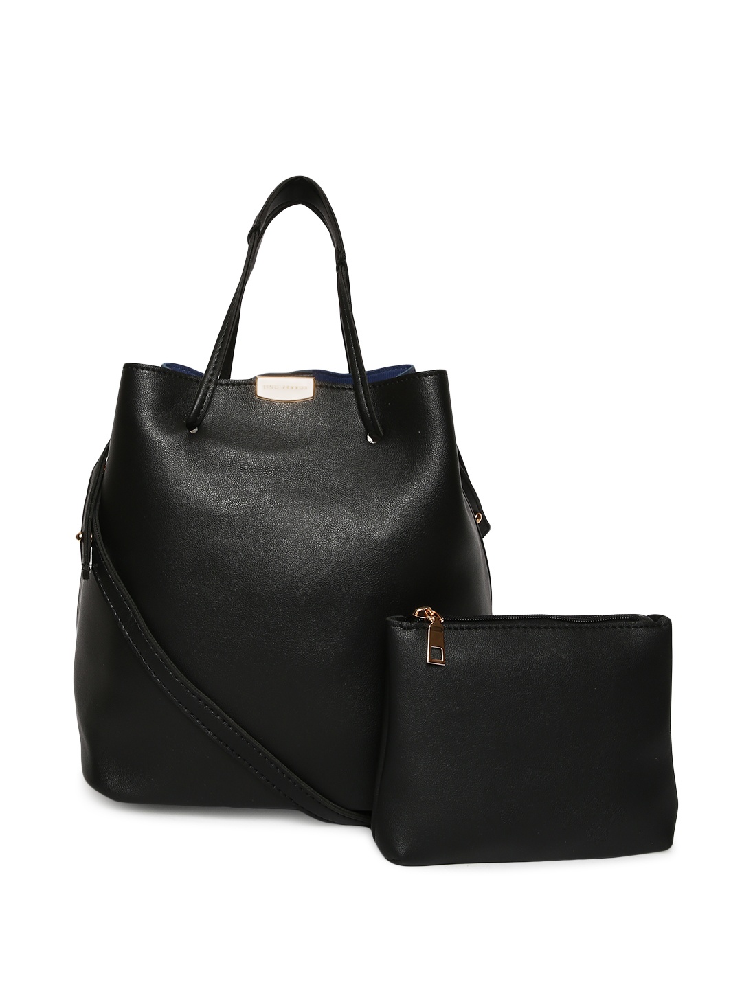 

Lino Perros Black & Navy Blue Sling Bag
