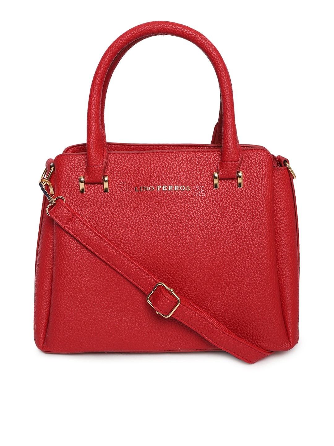

Lino Perros Red Solid Handheld Bag