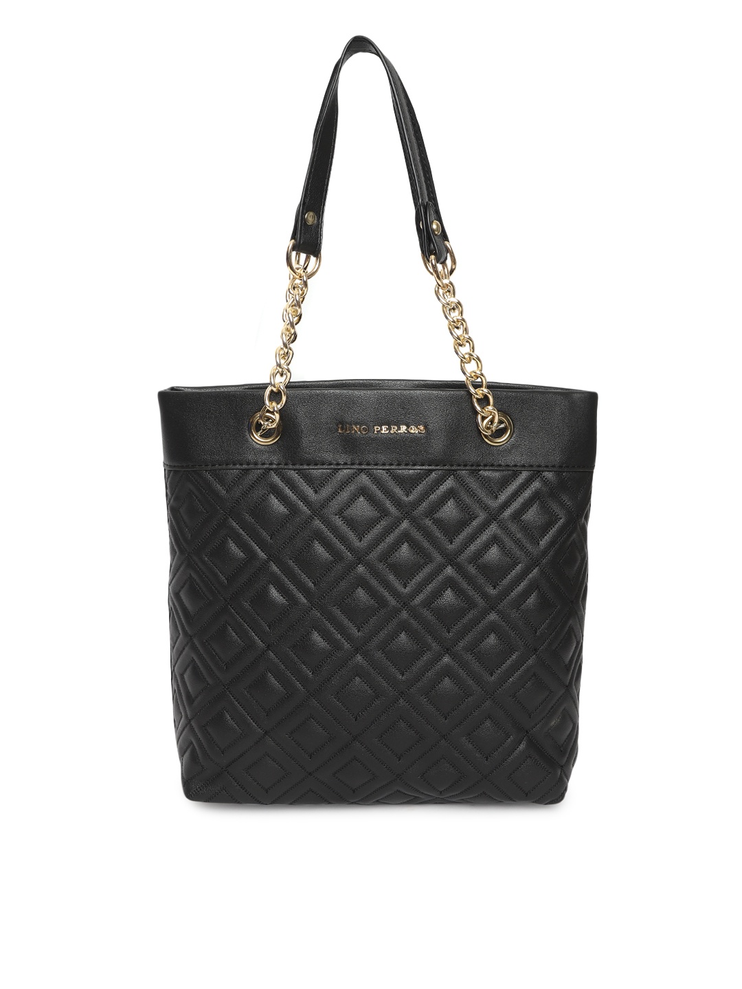 

Lino Perros Black Quilted Shoulder Bag