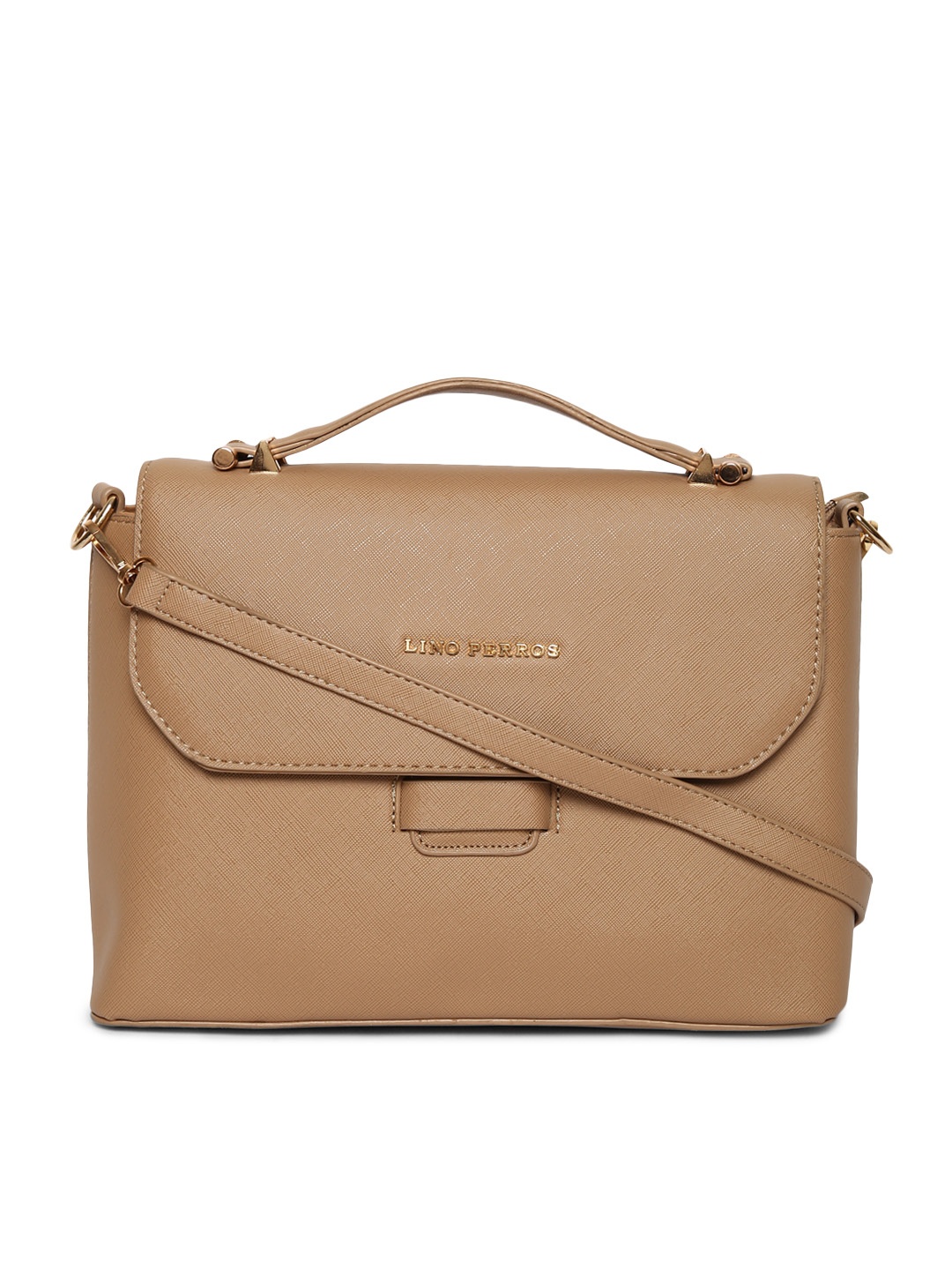 

Lino Perros Brown Solid Satchel Bag