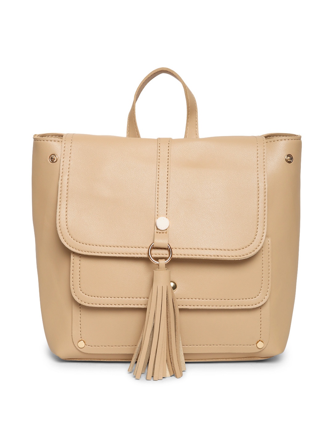 

Lino Perros Women Beige Solid Backpack