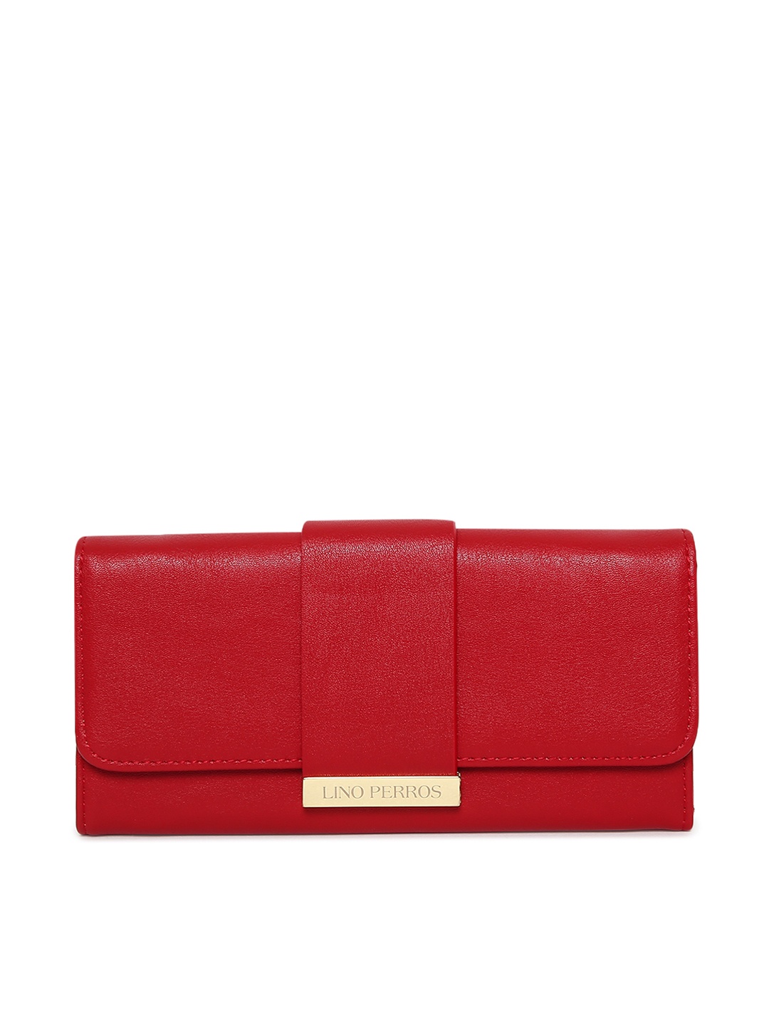 

Lino Perros Women Red Solid Three Fold Wallet