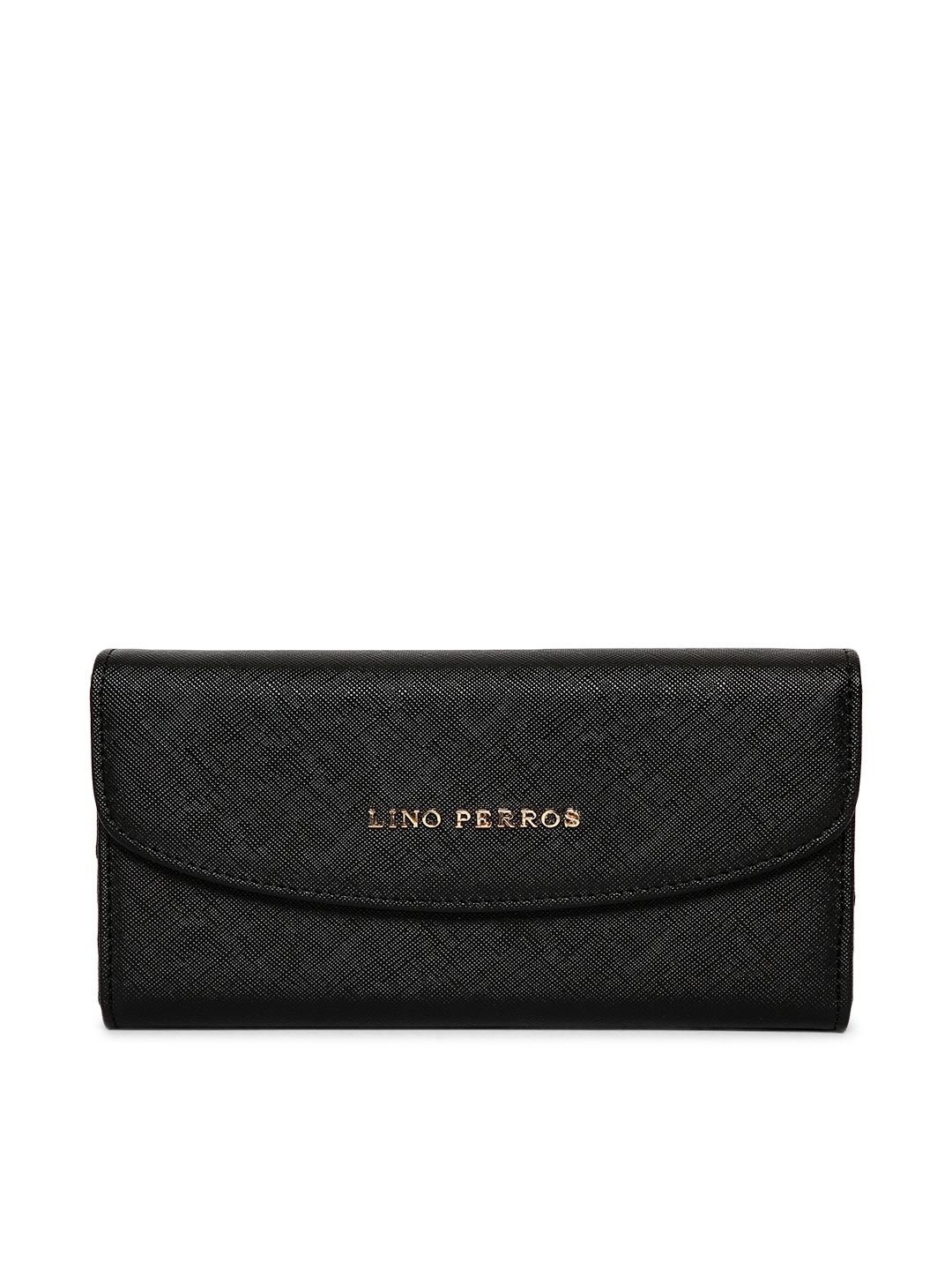 

Lino Perros Women Black Solid Three Fold Wallet