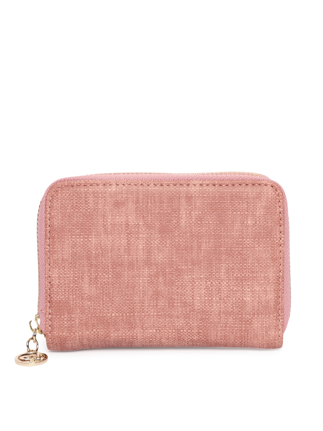 

Lino Perros Women Pink Textured Zip Around Wallet