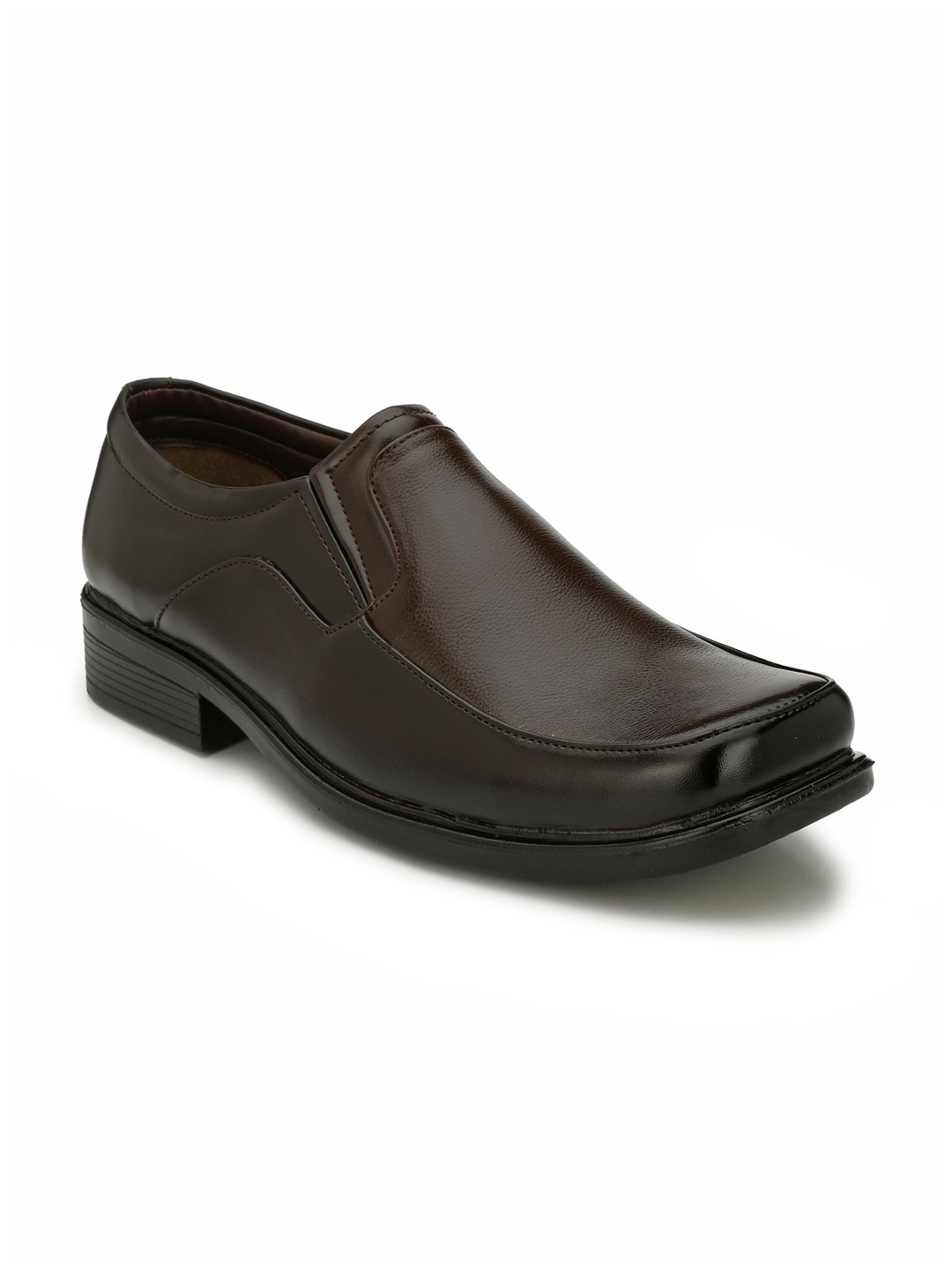 

Azzaro Black Men Brown Synthetic Leather Formal Slip-Ons