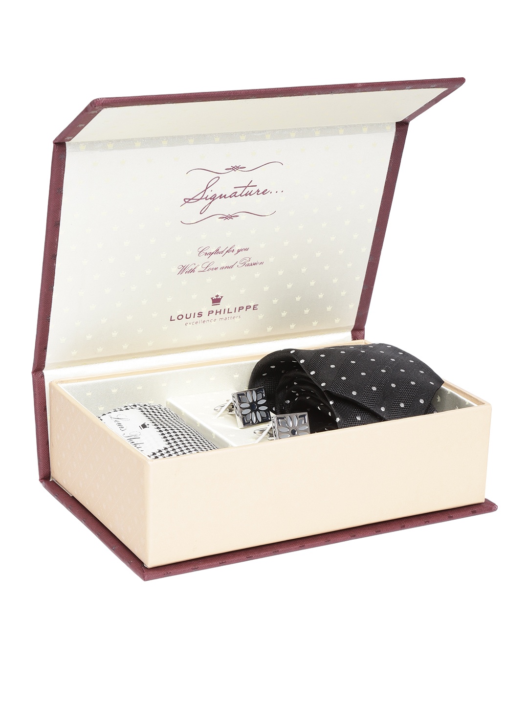 

Louis Philippe Men Black Accessory Gift Set