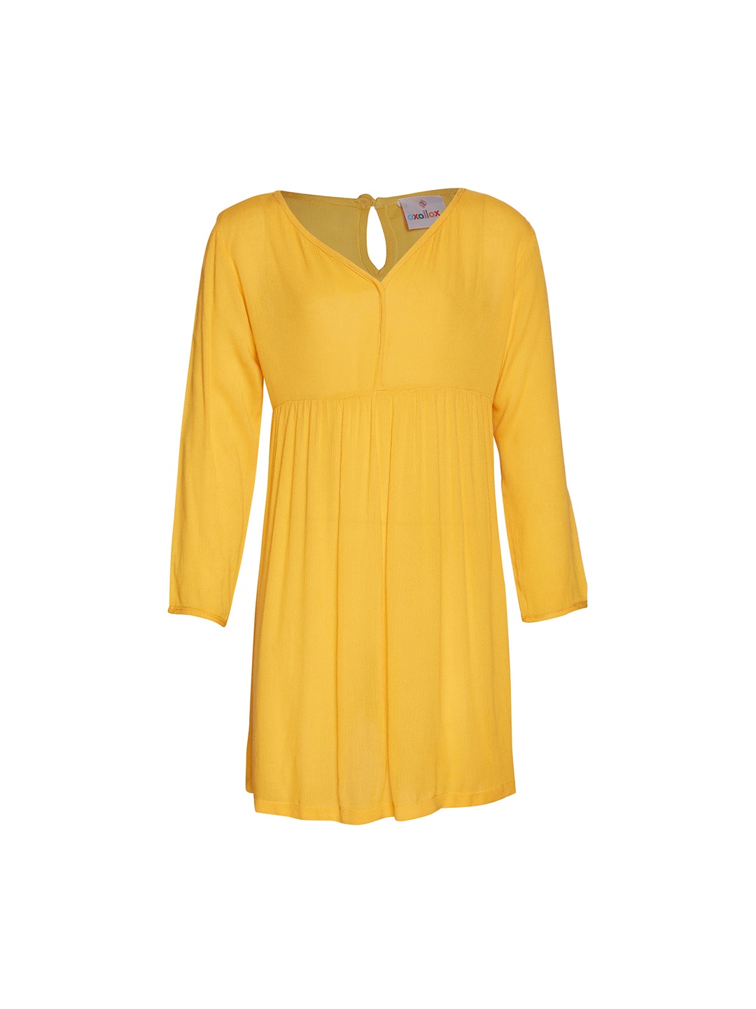 

Oxolloxo Girls Yellow Solid Empire Dress
