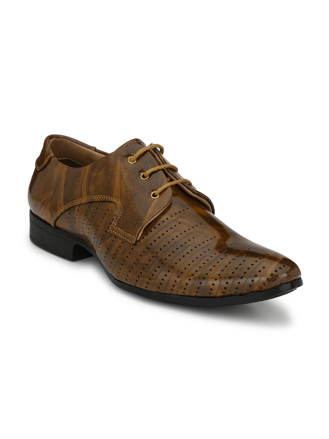 

Ferraiolo Men Brown Printed Formal Derbys