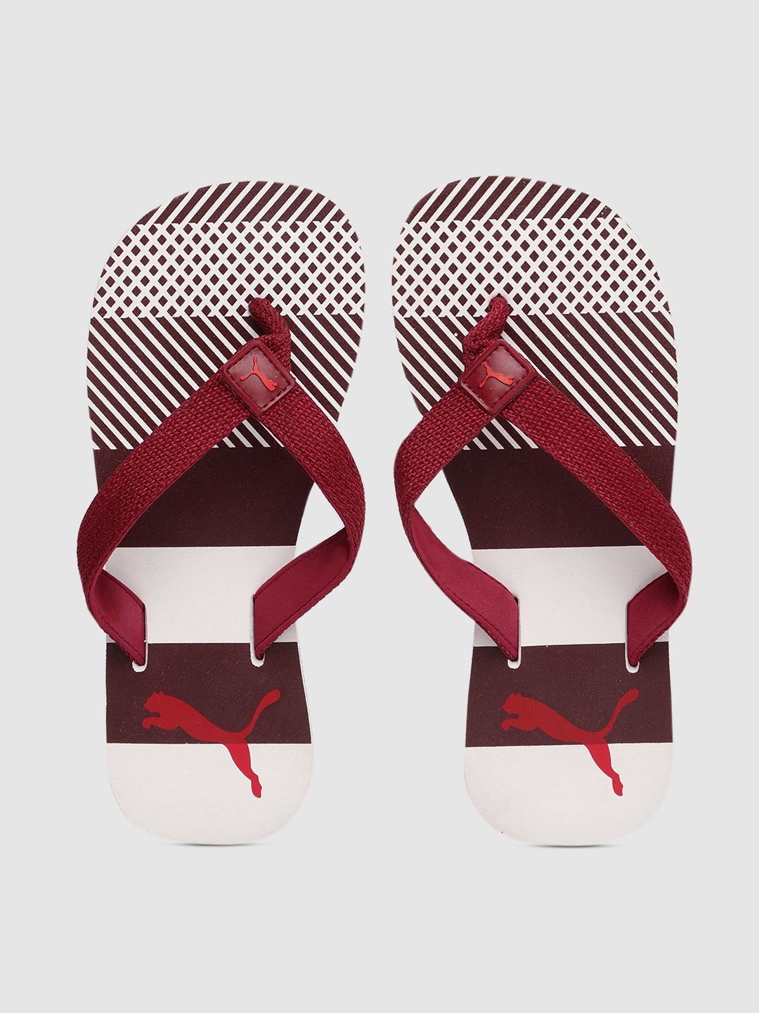 

Puma Unisex Red Printed Thong Flip-Flops