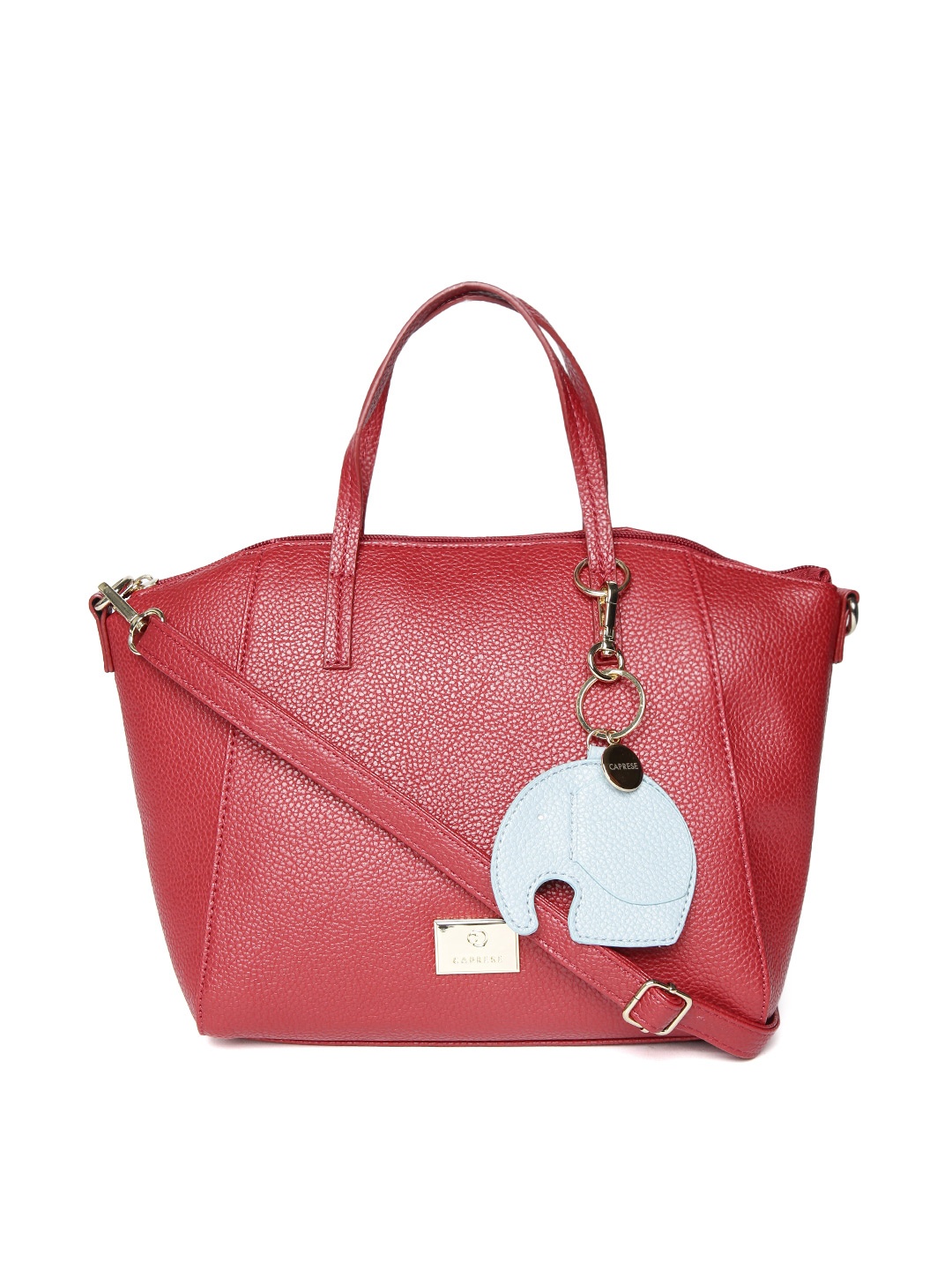 

Caprese Red Solid Handheld Bag