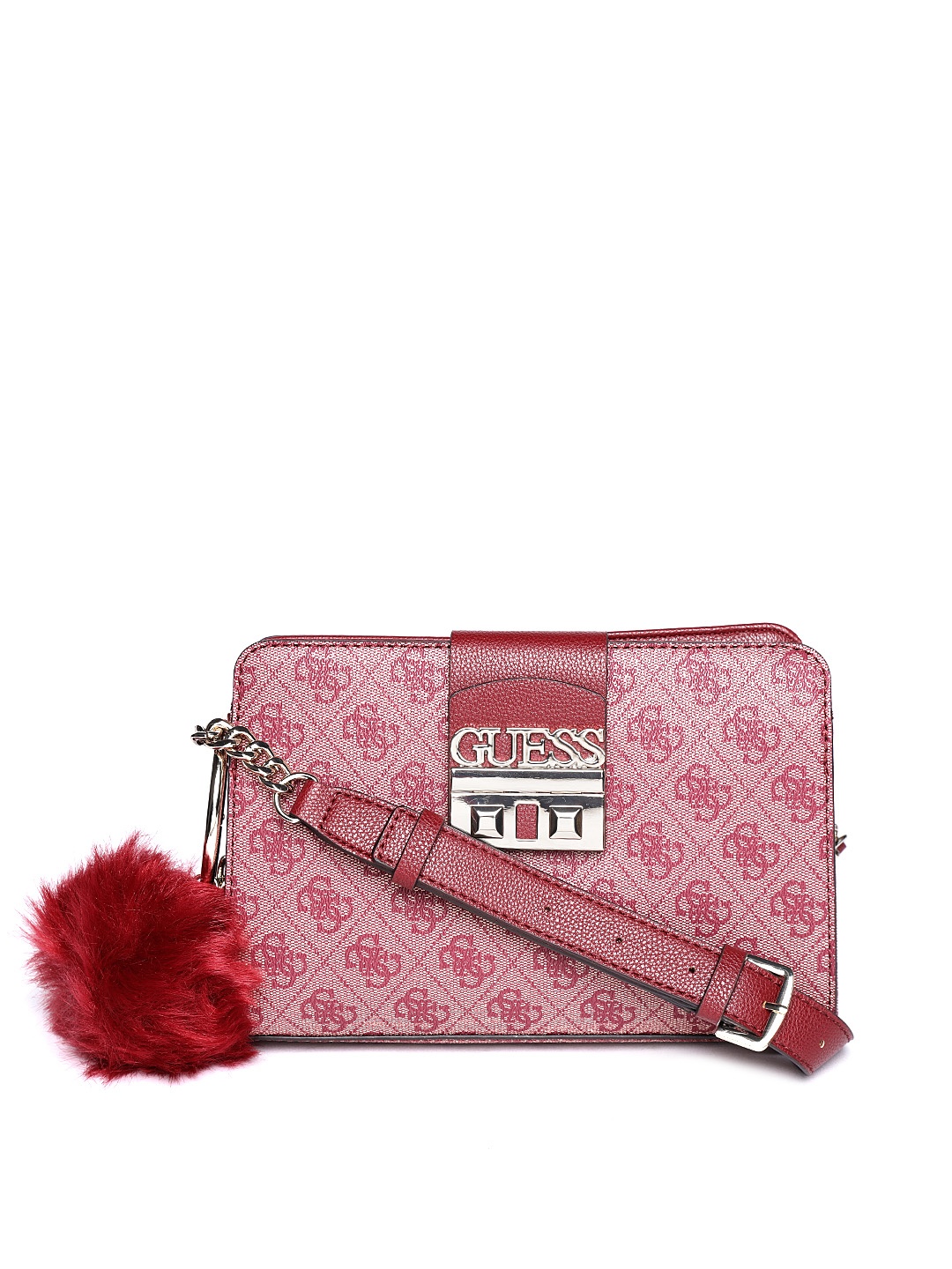 

GUESS Red Printed Sling Bag