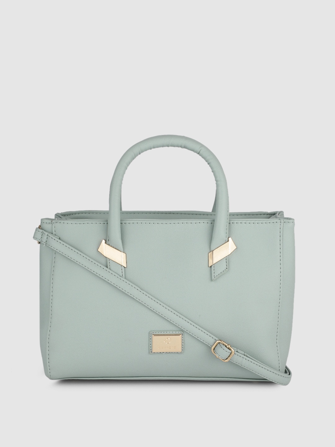 

Caprese Sea Green Solid Handheld Bag