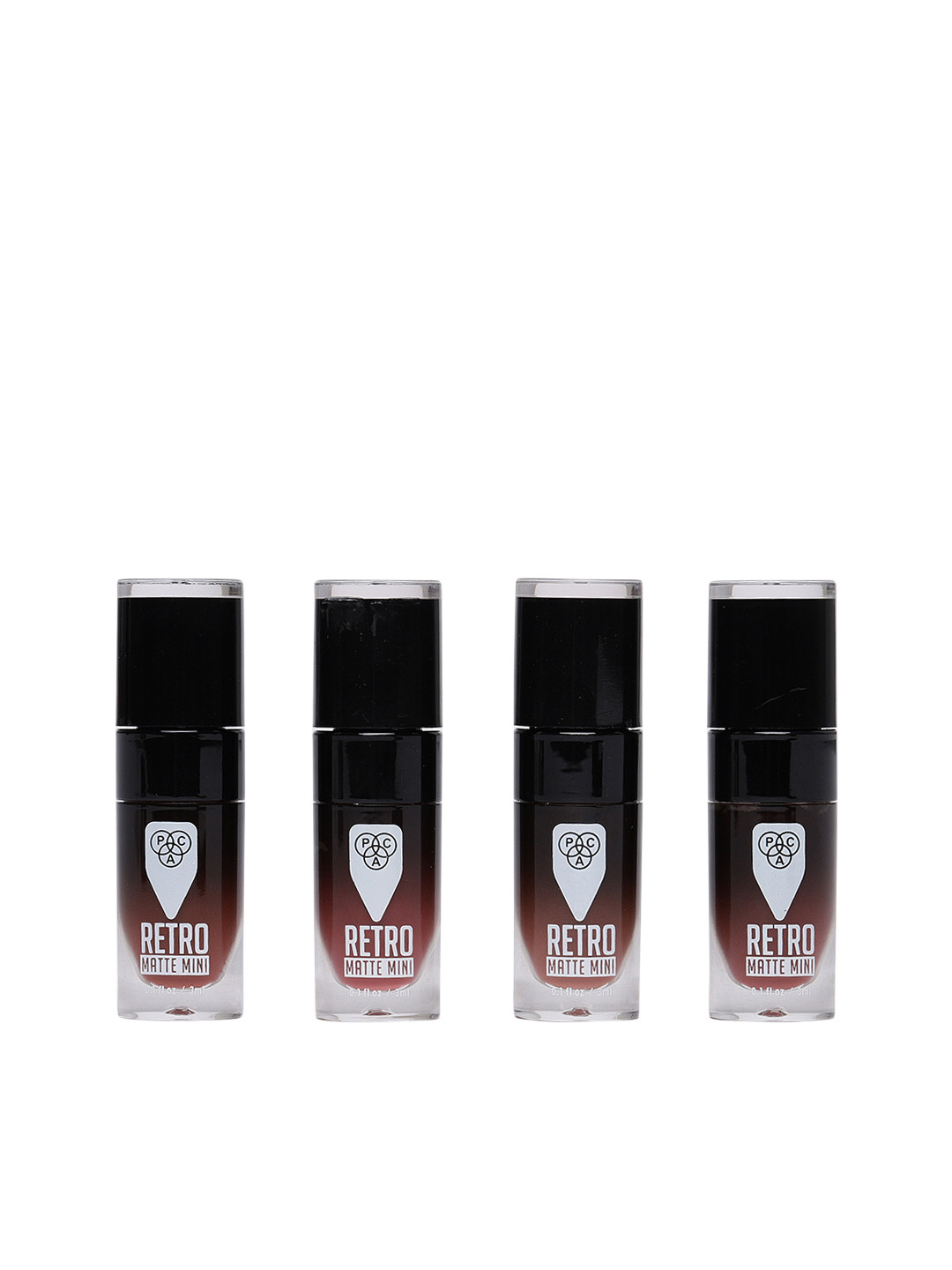 

PAC 01 Pink 4 in 1 Retro Matte Mini Lip Gloss (3ml each)