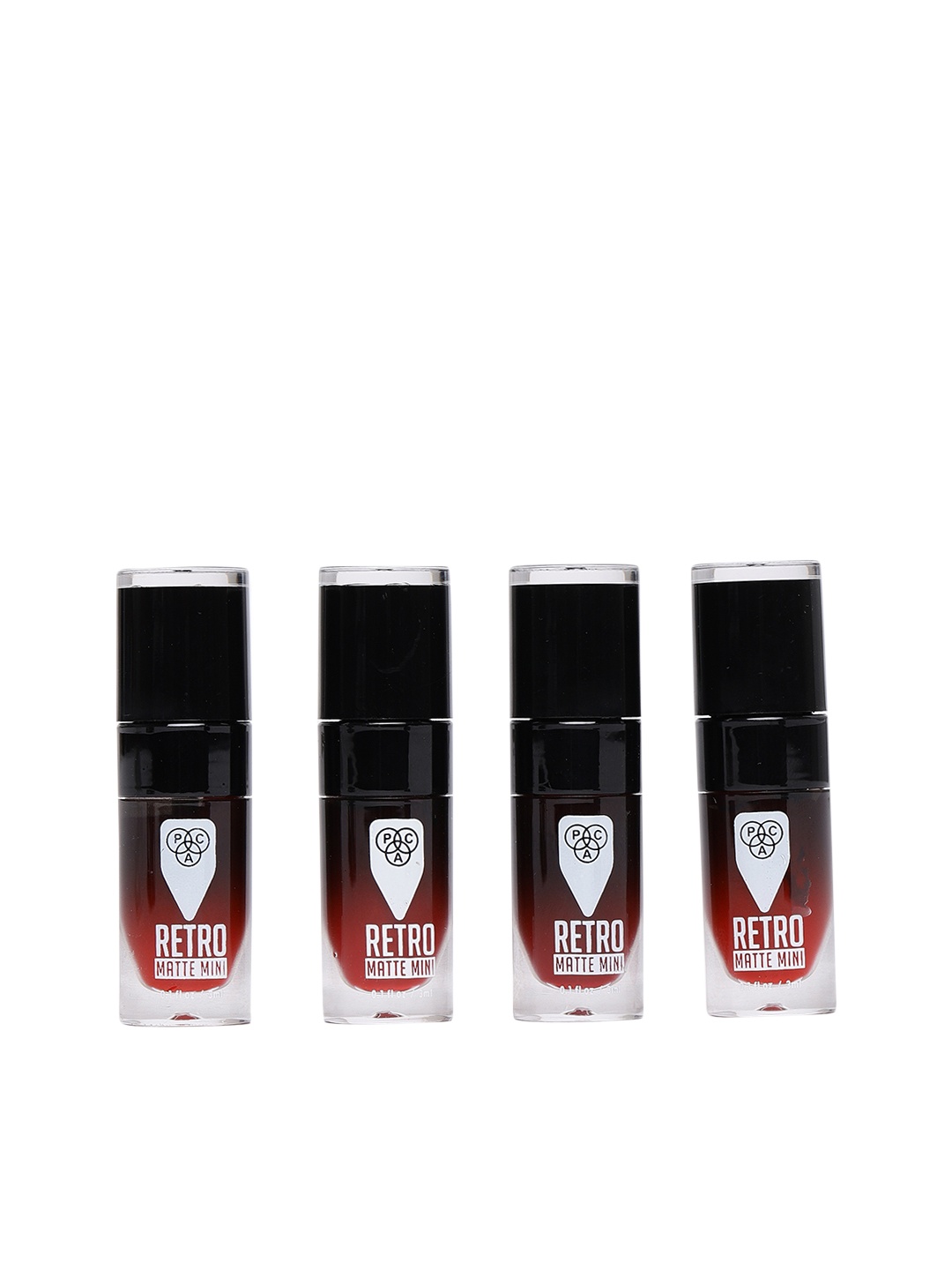 

PAC 07 Shimmer 4 in 1 Retro Matte Mini Lip Gloss (3ml each), Multi