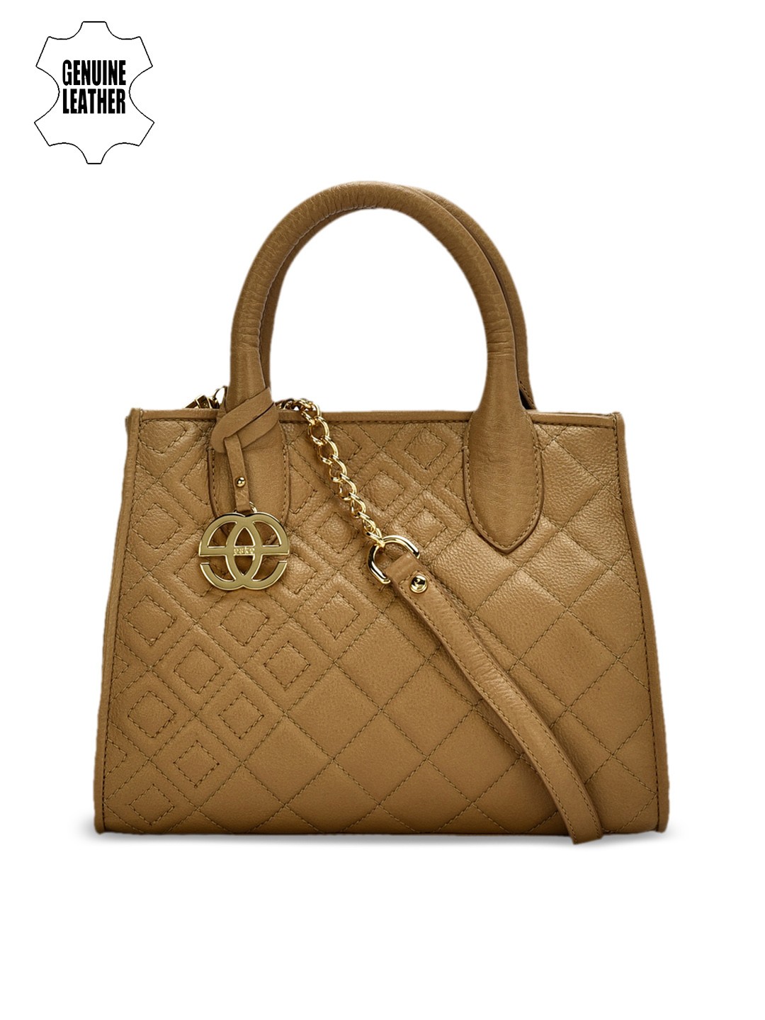 

Eske Brown Solid Leather Handheld Bag