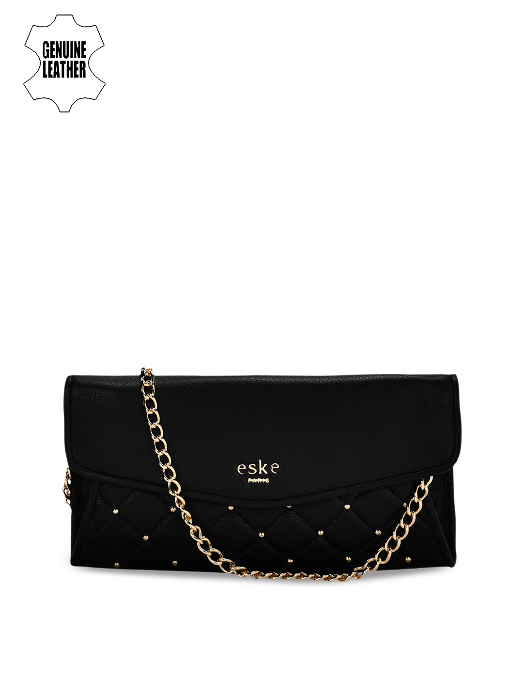 

Eske Black Embellished Leather Sling Bag