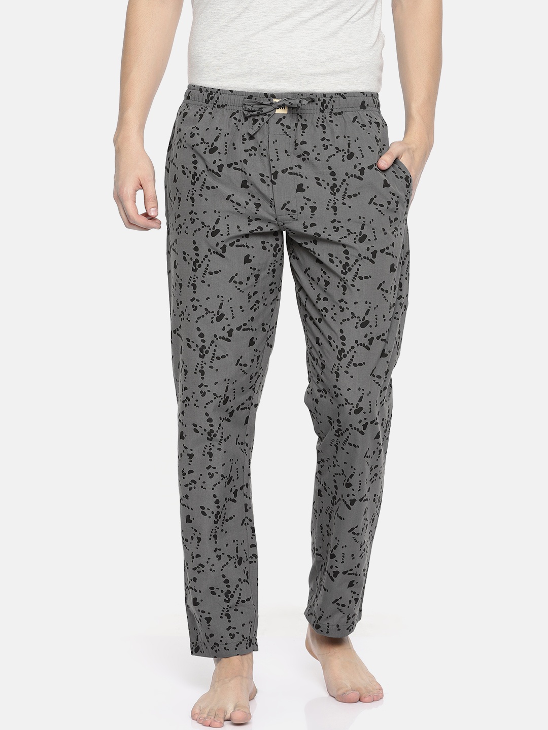 

Urban Dog Men Grey Printed Pyjamas UDPYJ18
