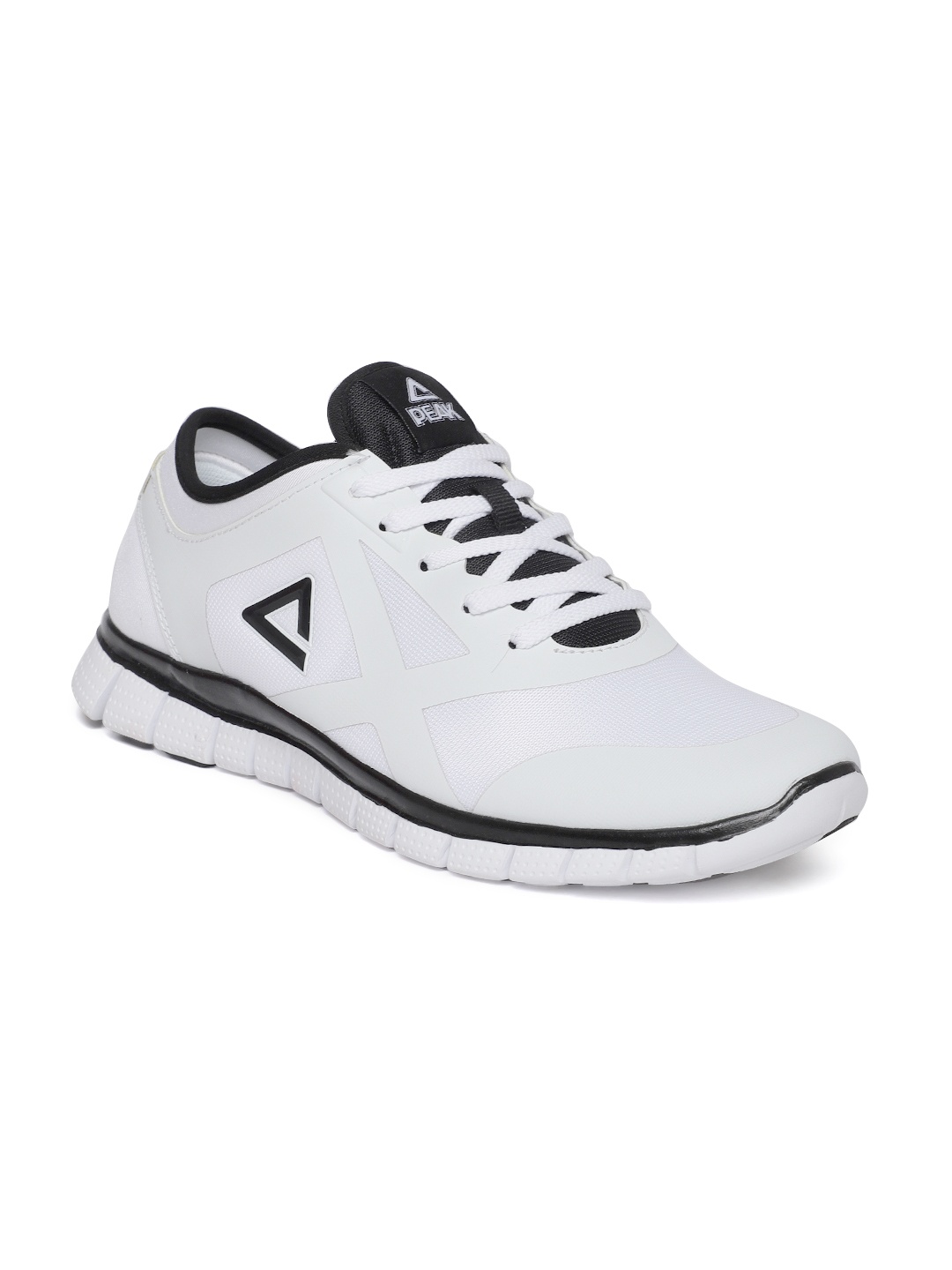 

PEAK Men White Running Shoes