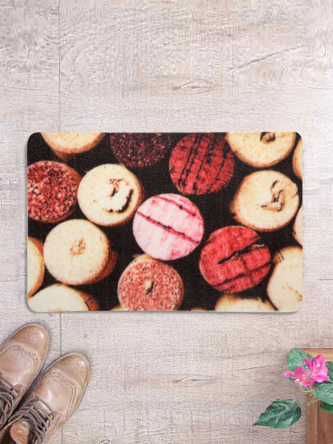 

Cortina Multi Color Patterned Rectangular Anti-Skid Doormat
