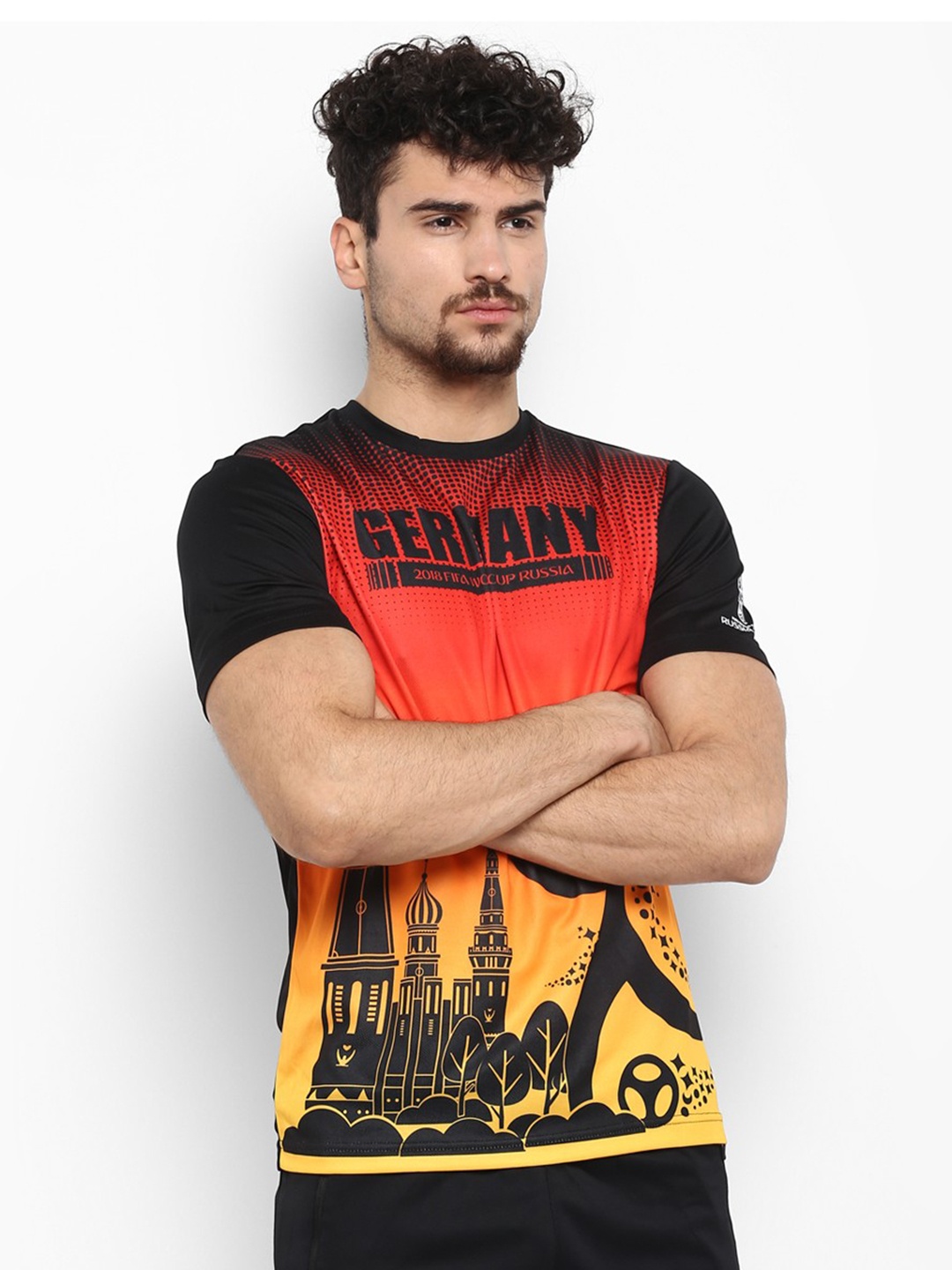 

FIFA U-17 WC Men Black Printed Round Neck T-shirt