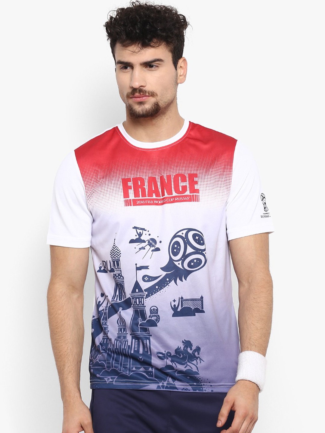 

FIFA U-17 WC Men White & Red Printed Round Neck T-shirt